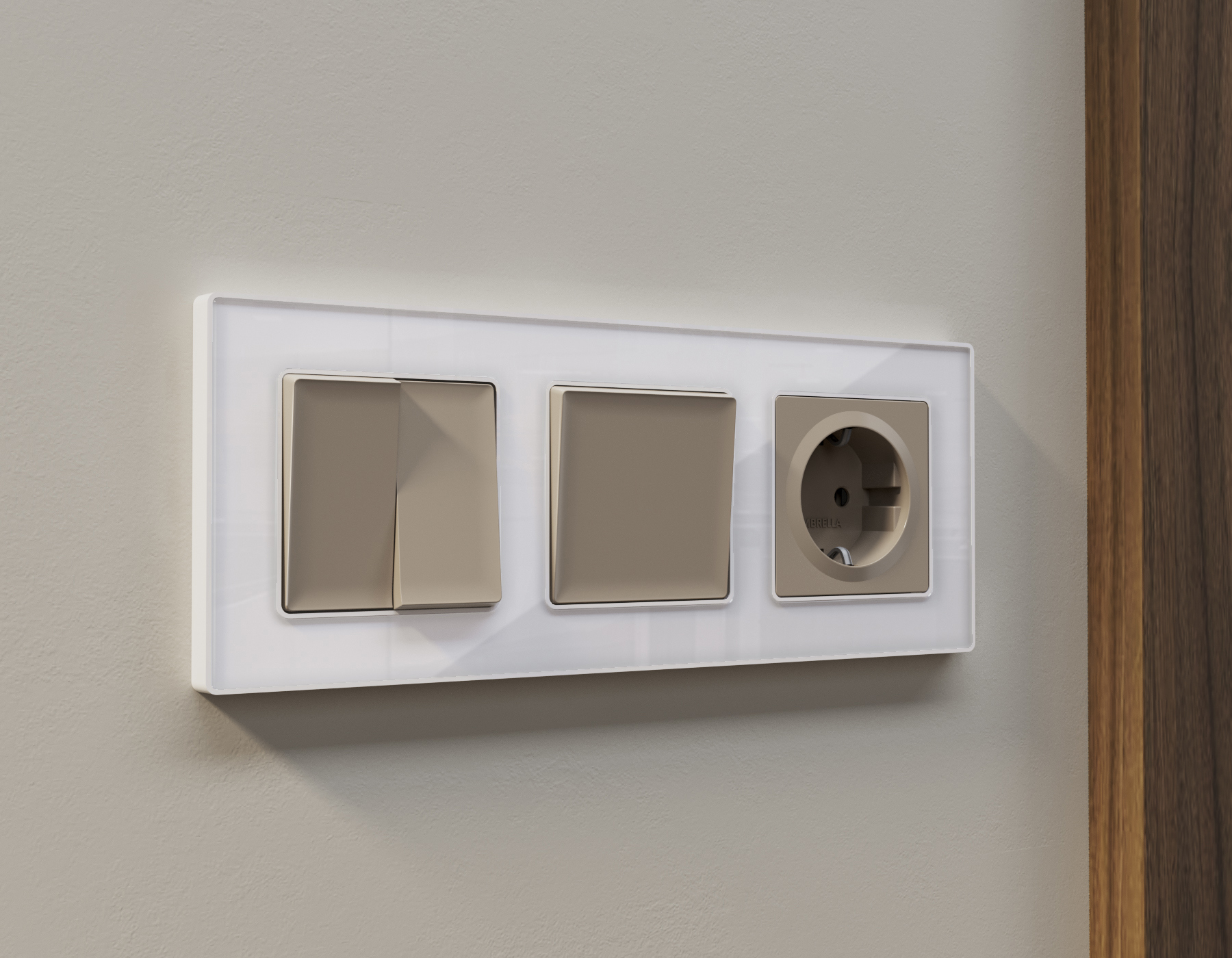 Изображение товара Рамка 3 поста Ambrella Volt Alfa Arctic AF580103 белая