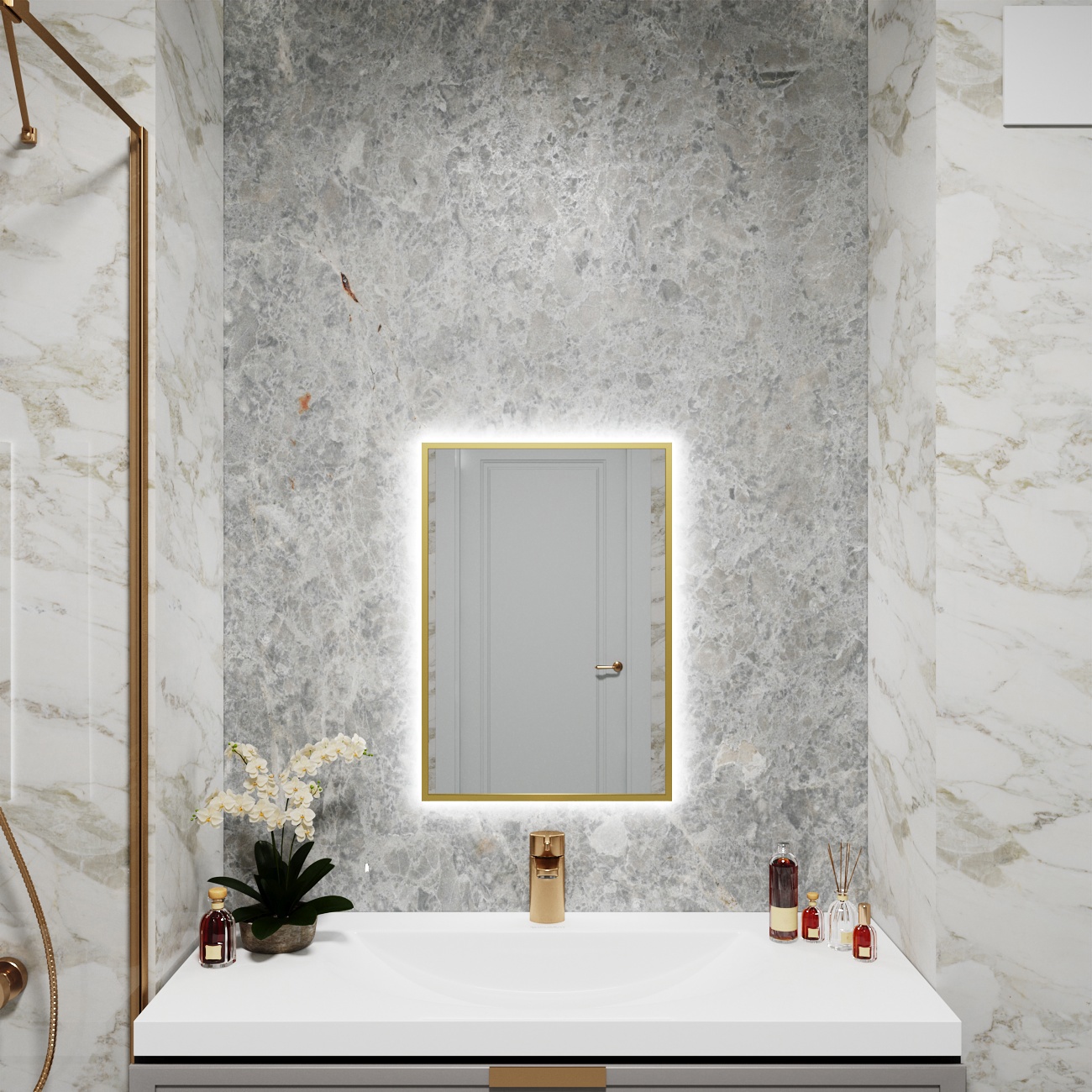 Изображение товара Зеркало со встроенной подсветкой One mirror 7050зсх 50x70 см Изображение товара Зеркало со встроенной подсветкой One mirror 7050зсх 50x70 см