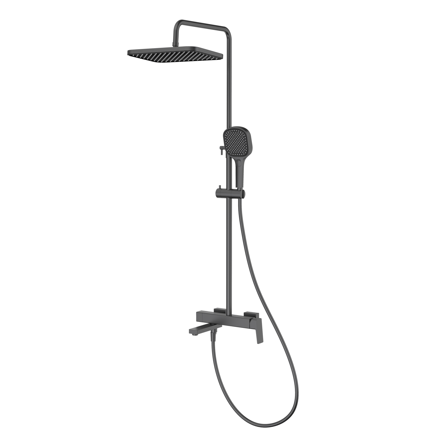 Изображение товара Душевая система RAGLO R30.24.09 графит однорычажный верхний душ 3 режима