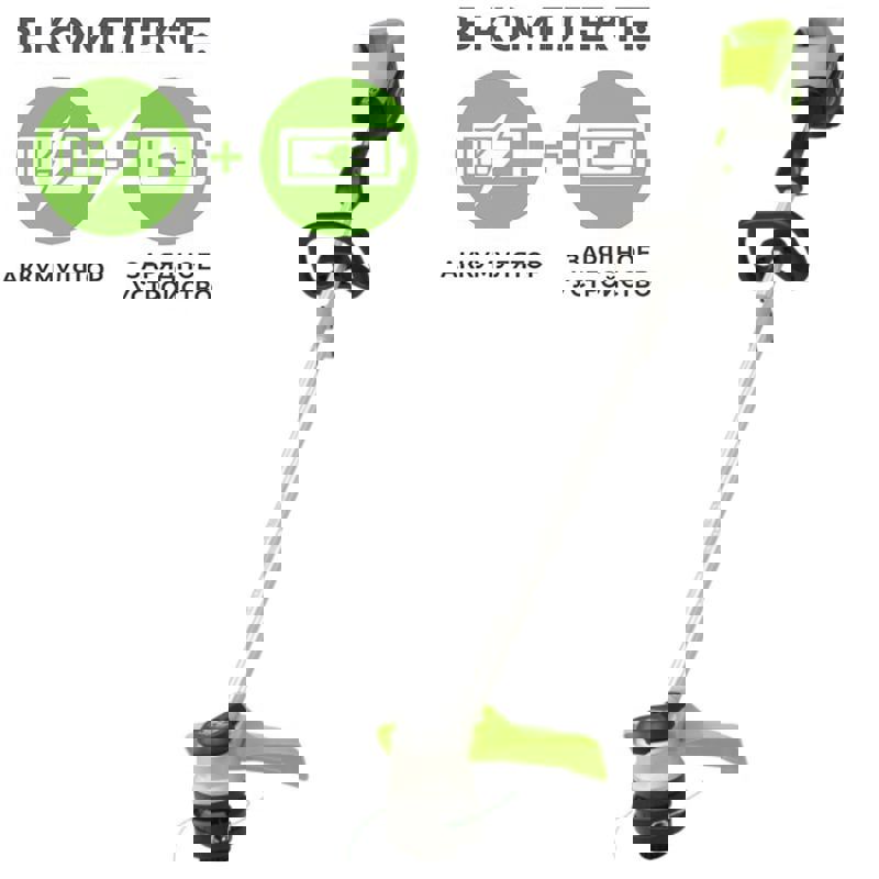 Изображение товара Триммер аккумуляторный Greenworks 2108307 60V с АКБ и ЗУ
