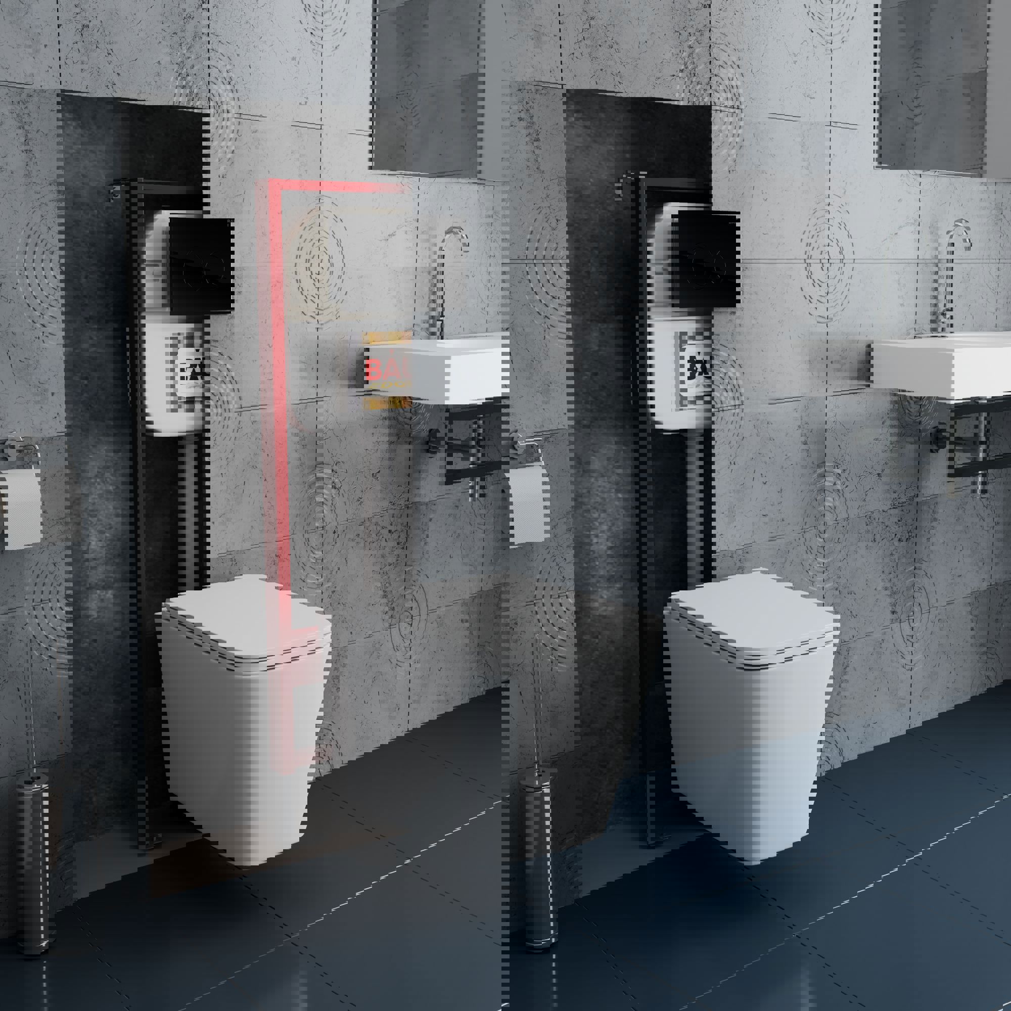 Изображение товара Комплект инсталляция и безободковый унитаз Stil Hurricane-5 BAUEDGE