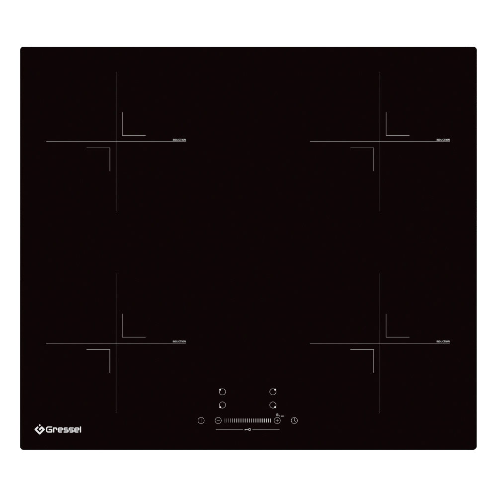 Изображение товара Индукционная варочная панель Gressel U60I74S001 60 см 4 конфорки черный