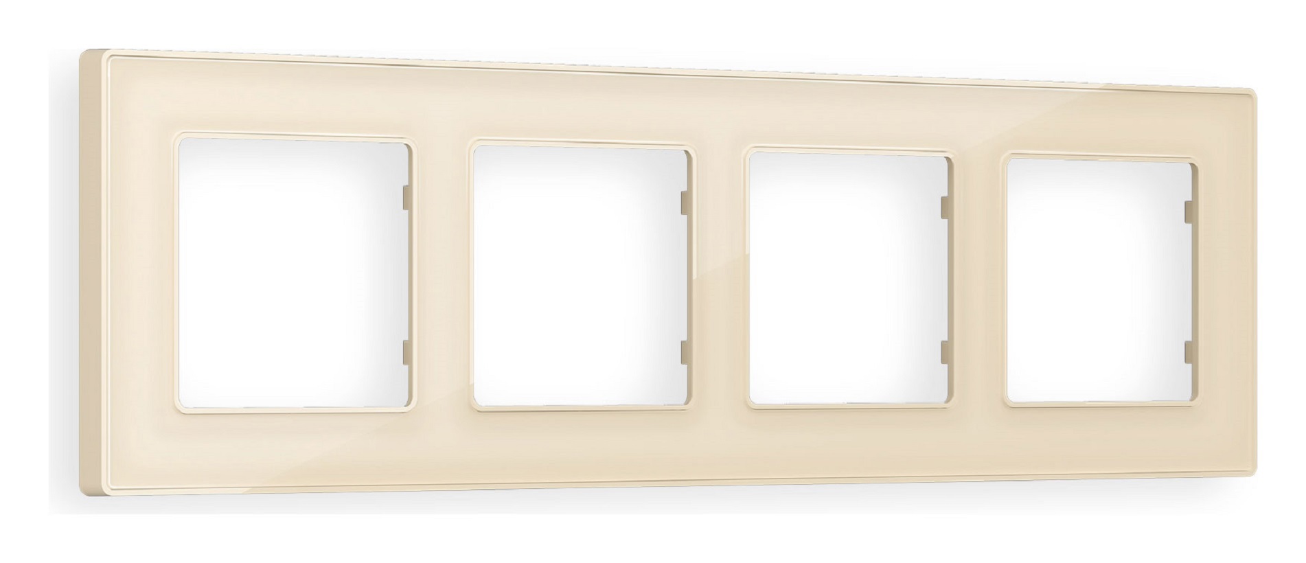Изображение товара Рамка для розеток и выключателей Ambrella Volt Alfa Arctic AF580304 4 поста бежевый