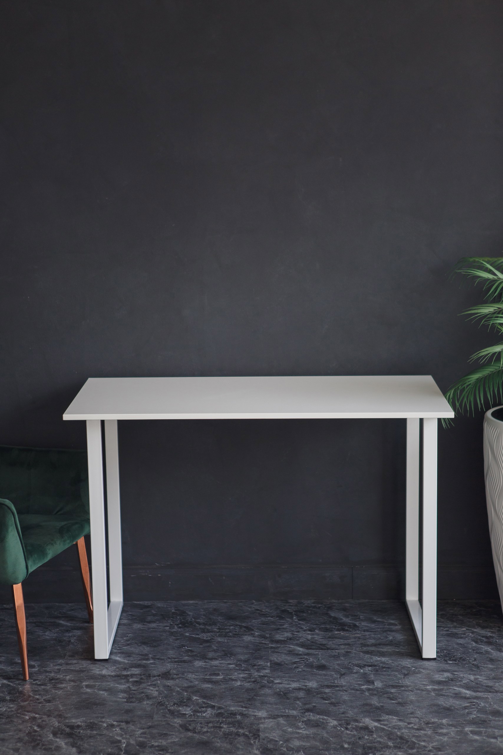 Изображение товара Стол обеденный Diko Loft кухонный письменный Universal Table 90х55см цвет белый ножки белые