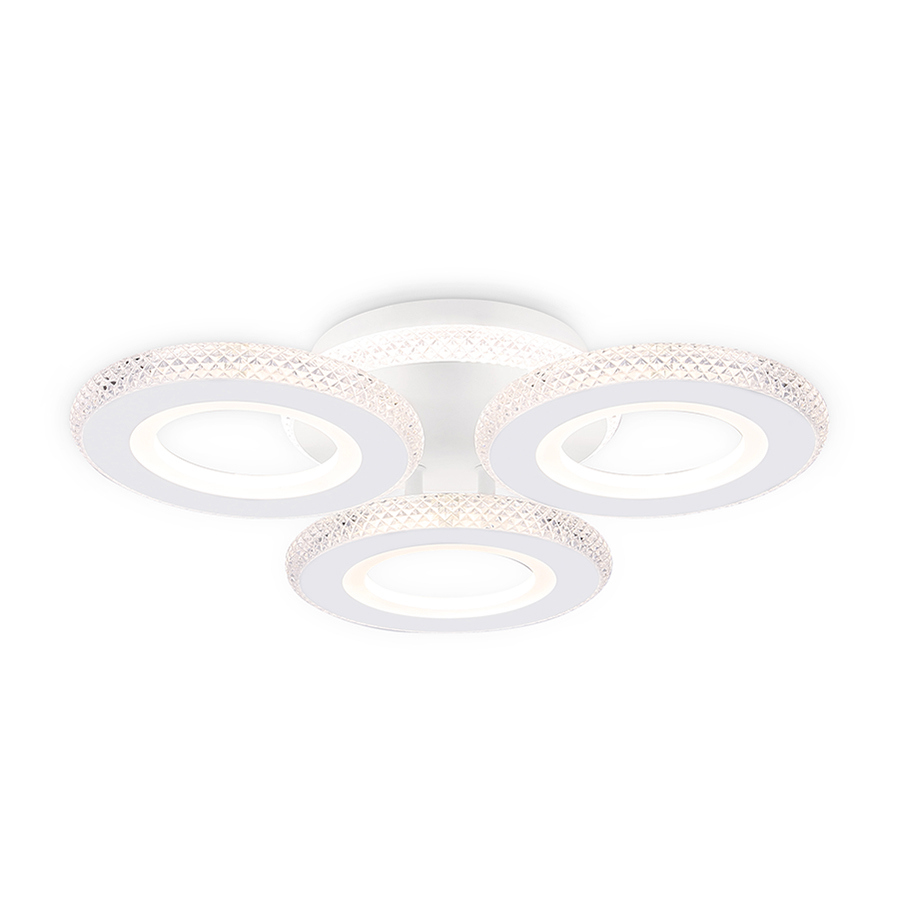 Изображение товара Люстра потолочная светодиодная Ambrella light FA8866 38 Вт пульт управление белый стиль неоклассика