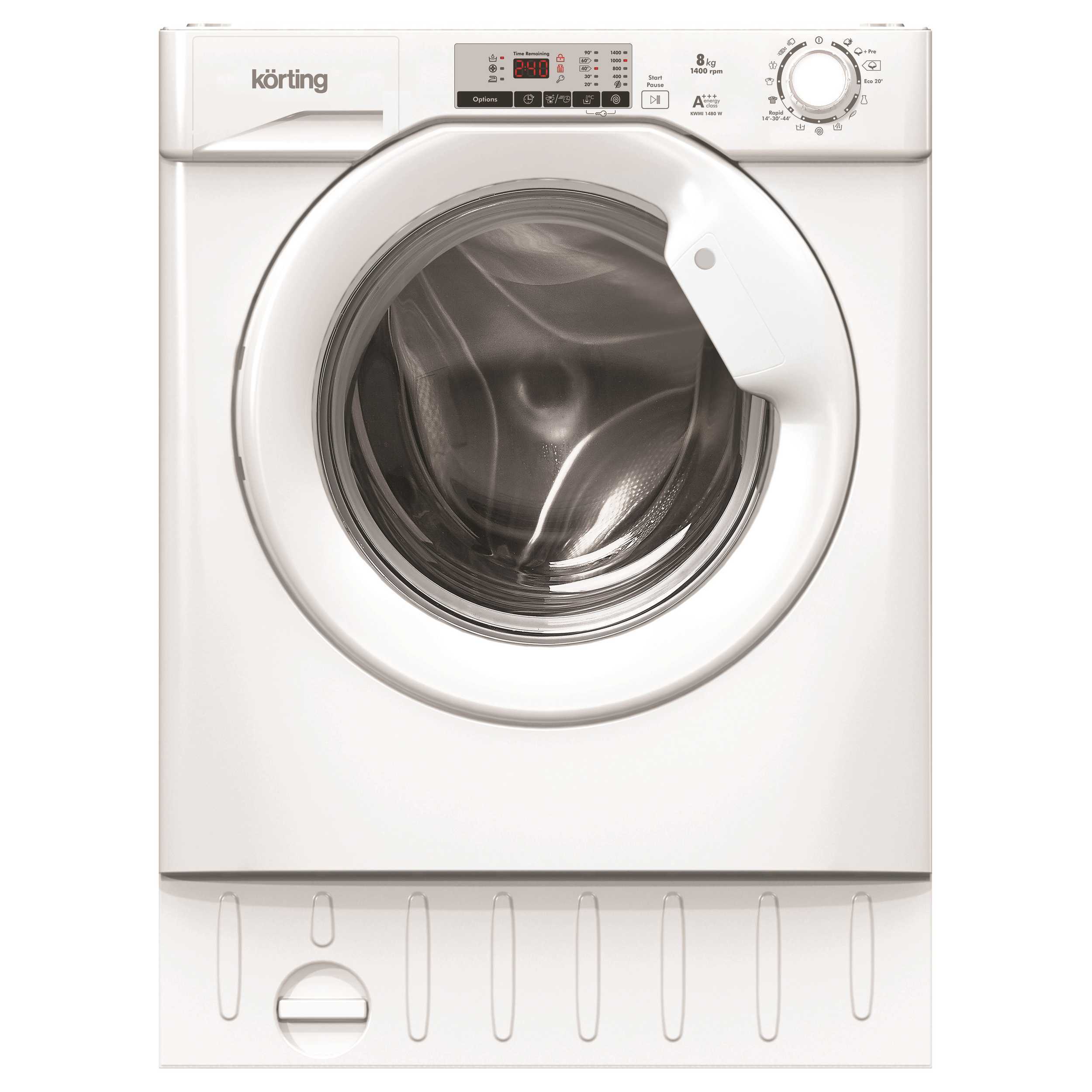 Изображение товара Встраиваемая стиральная машина Korting Kwmi 1480 wi 59.6x82x54 см 8 кг цвет белый
