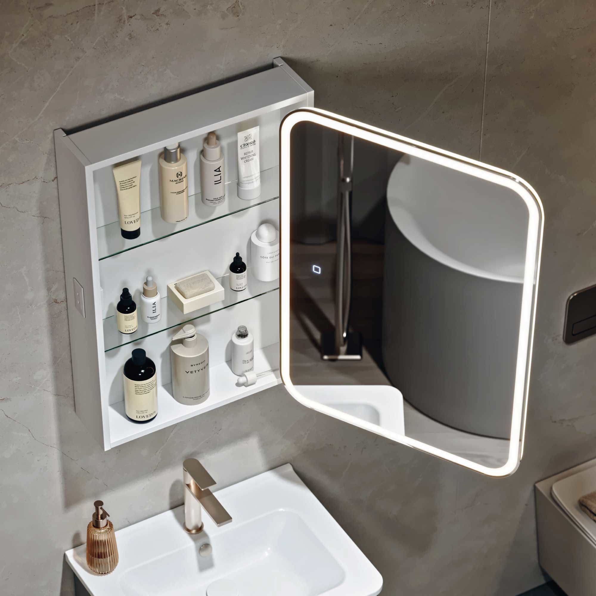 Изображение товара Зеркальный шкаф в ванную Alavann Cosmetic Light 50x75 см с подсветкой и приближением