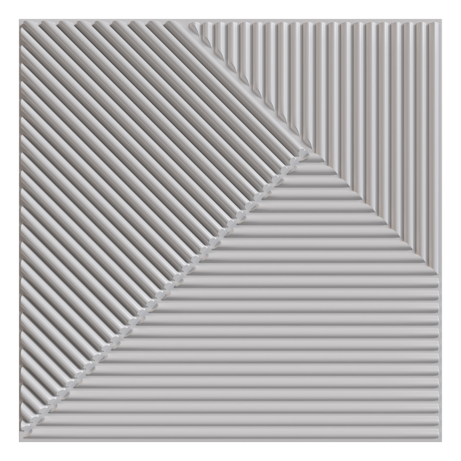 Изображение товара 3D Панель SODIN decor Мозаика белая 500x500x1 мм — 3 м²