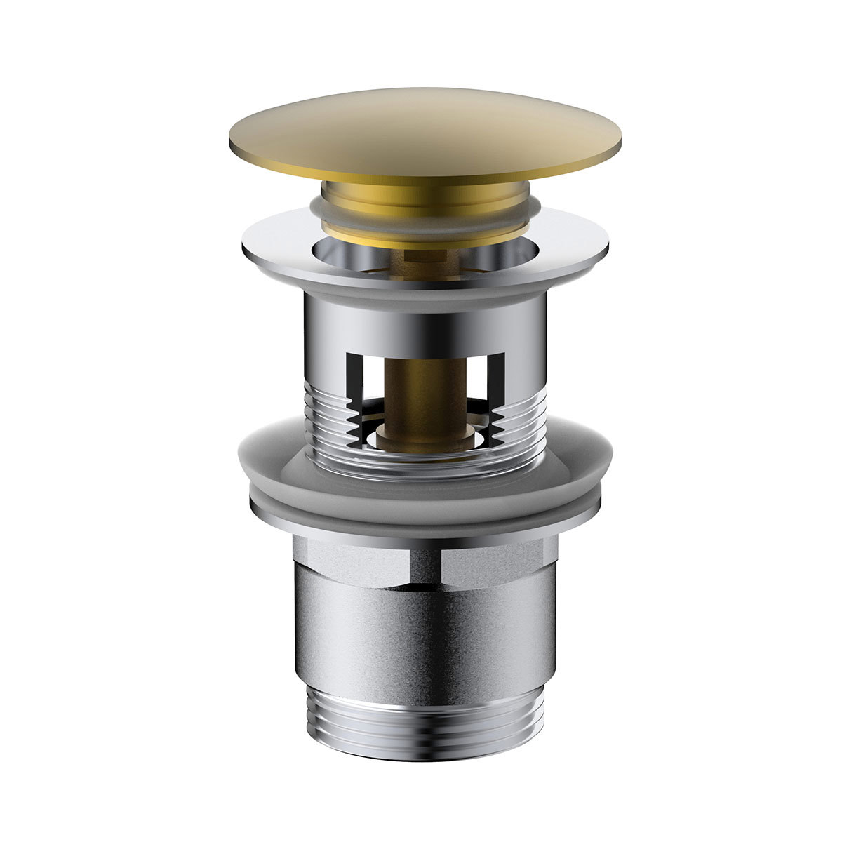 Изображение товара Донный клапан с переливом Vincea DPU-1B01BG 9.3 см ø40 золото Италия