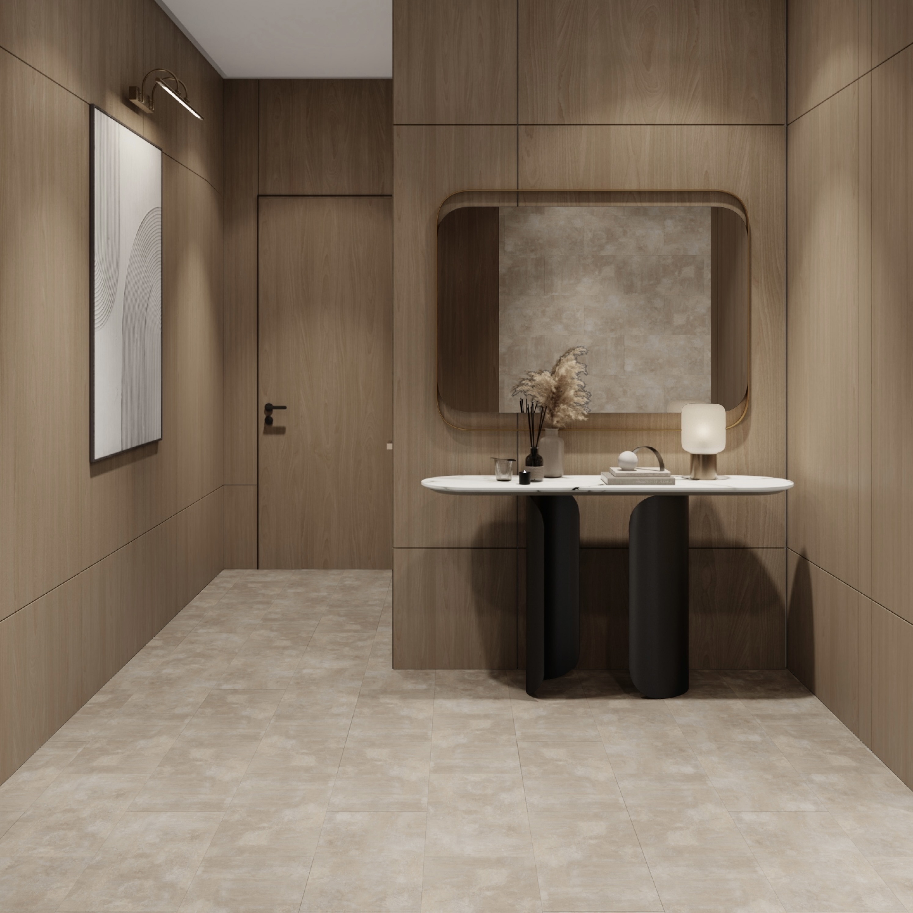 Изображение товара Кварцвиниловая плитка Novafloor Keramik 2.23 м² 43 класс бетон бежевый