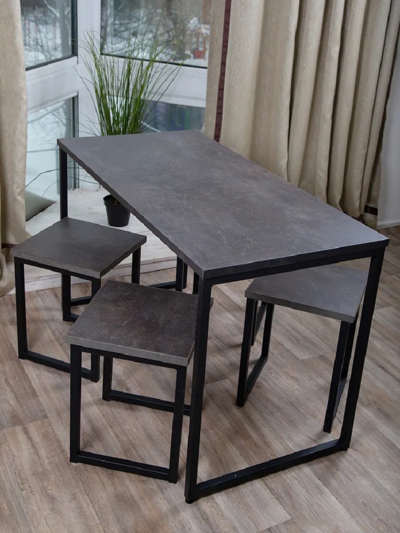 Изображение товара Стол в стиле Лофт Diko loft DL-867321 140x70 см антрацит