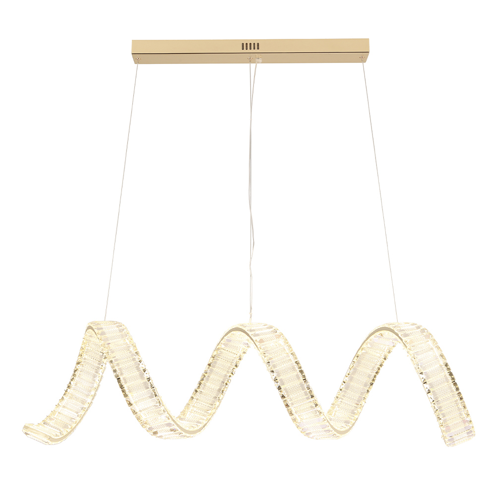 Изображение товара Подвесная светодиодная люстра Crystal lux MUSIKA SP100W 40 м2 теплый белый золото