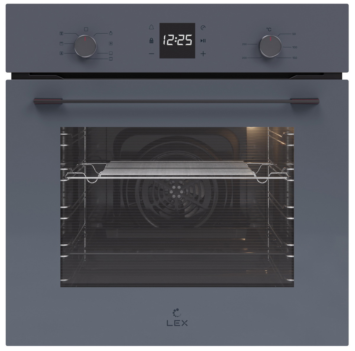 Изображение товара Встраиваемый духовой шкаф Lex Edm 076 Gr 59.50x59.50x53 см цвет серый