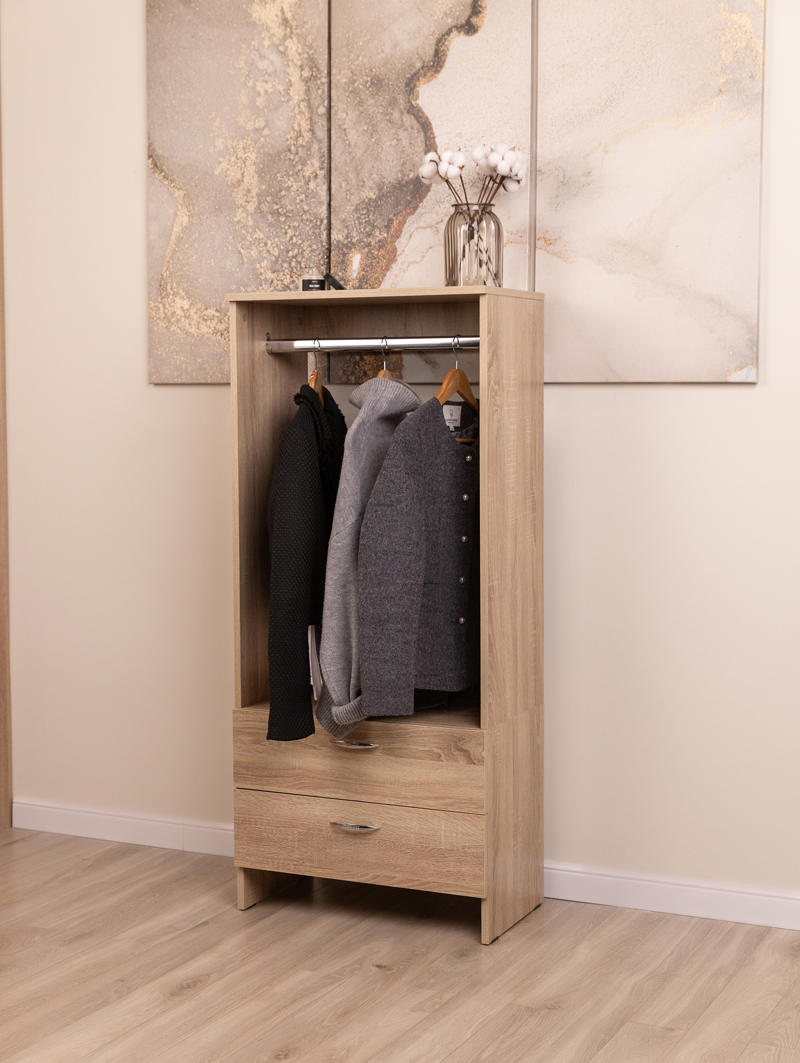 Изображение товара Шкаф для одежды в прихожую Formula мебели ШПЯ-С 60.2x135.5x37.3 см ЛДСП цвет дуб сонома