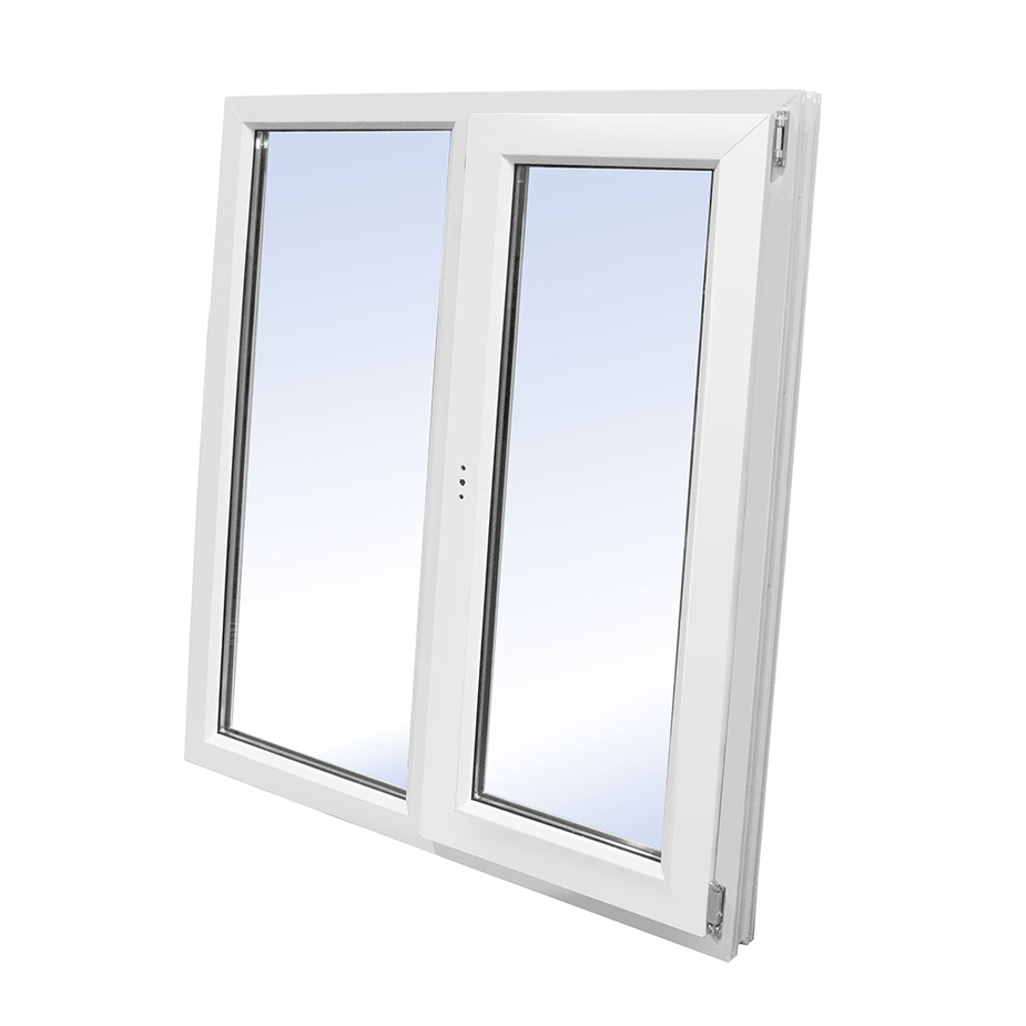 Изображение товара Окно ПВХ Deceuninck Форвард двустворчатое 100x116 см с однокамерным стеклопакетом