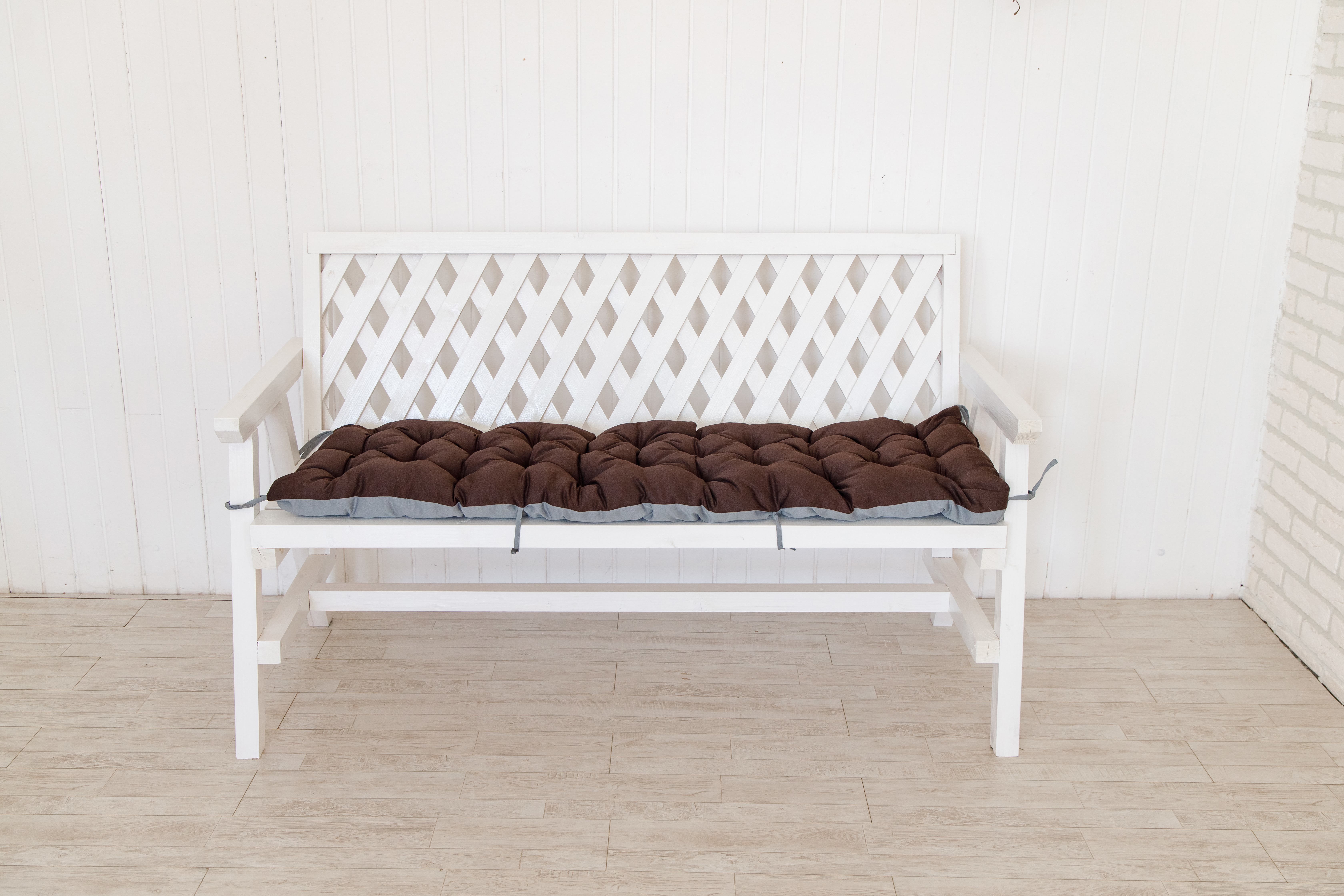 Изображение товара Матрас для садовых качелей Alberica серый/коричневый 150x45 см