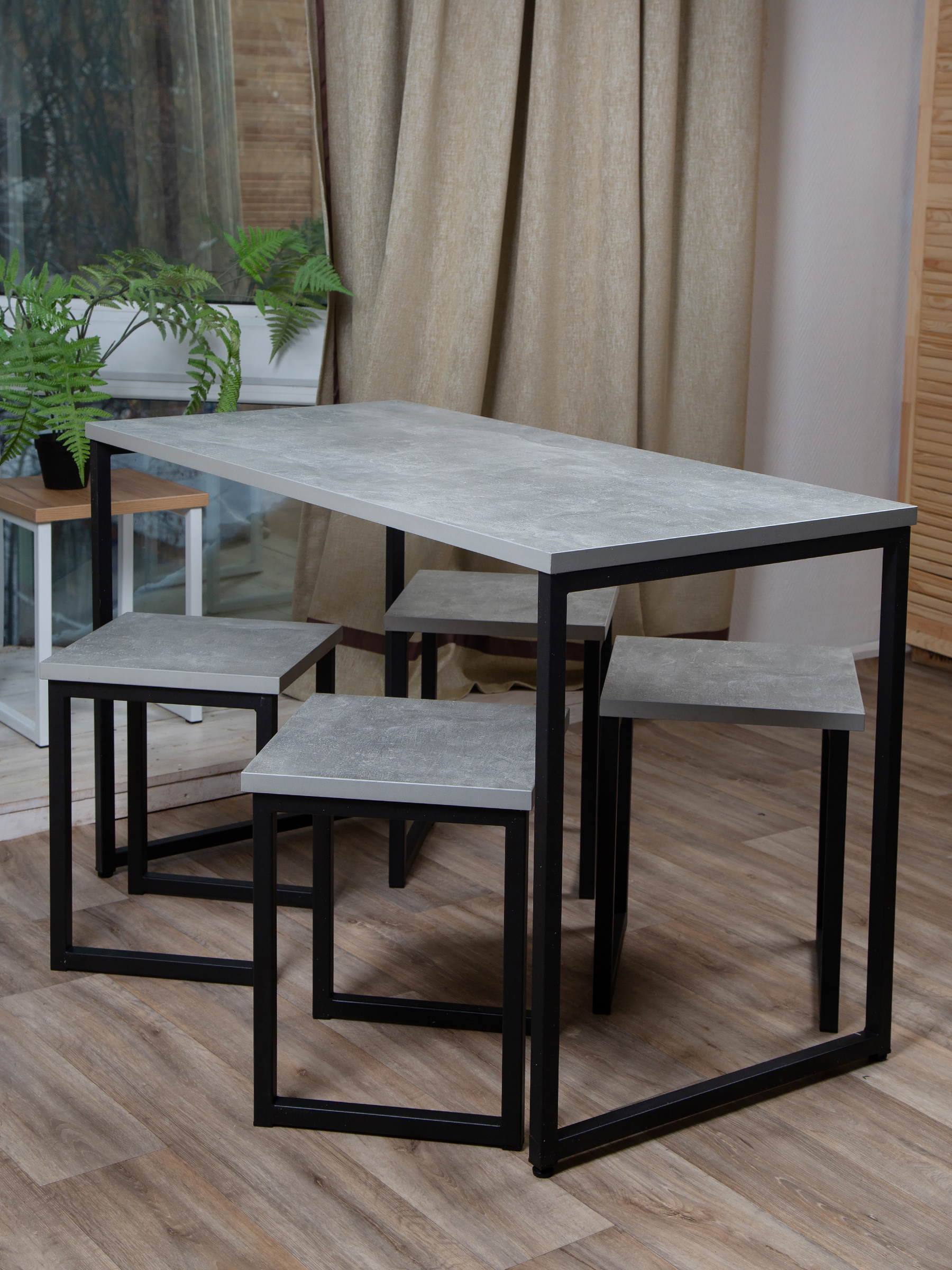 Изображение товара Стол обеденный прямоугольный в стиле Лофт Diko loft DL-867342 140x70 см светлый