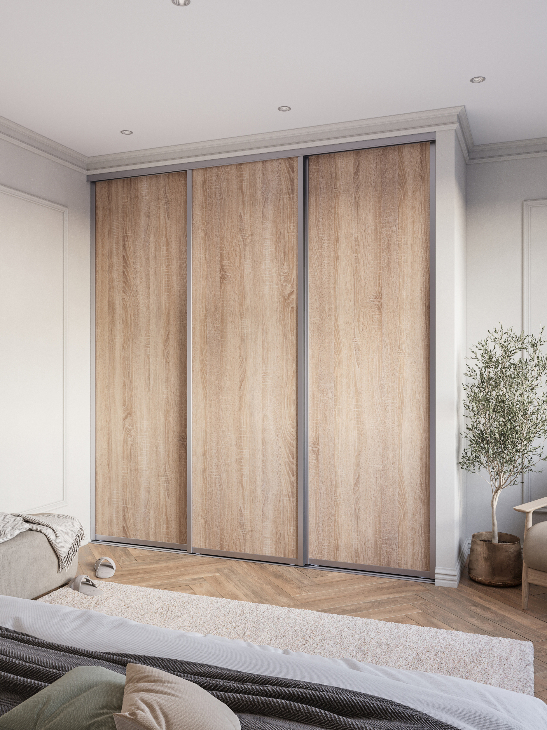 Изображение товара Дверь-купе DKP85/245.3025 из ЛДСП в алюминиевом профиле 85x245.5 см