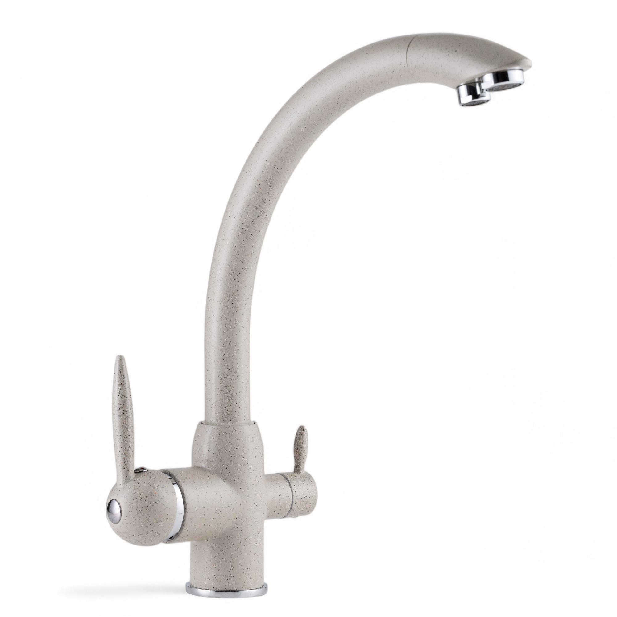 Изображение товара Смеситель для кухни Oute T633BK-5 с поворотным изливом и фильтром бежевый