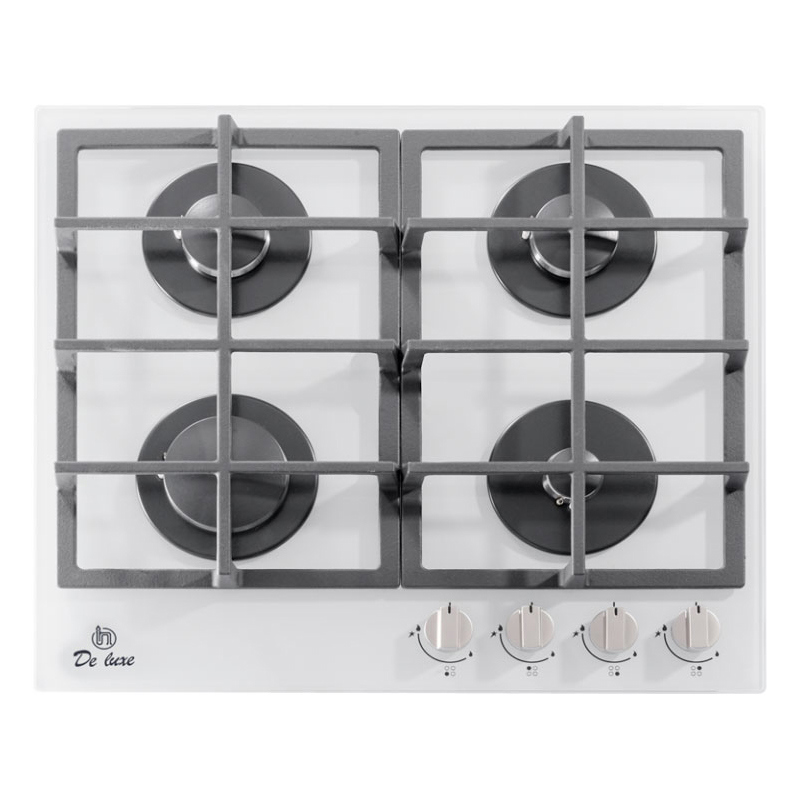 Изображение товара Газовая варочная панель De luxe GG4 750229 F-062 60 см 4 конфорки белый