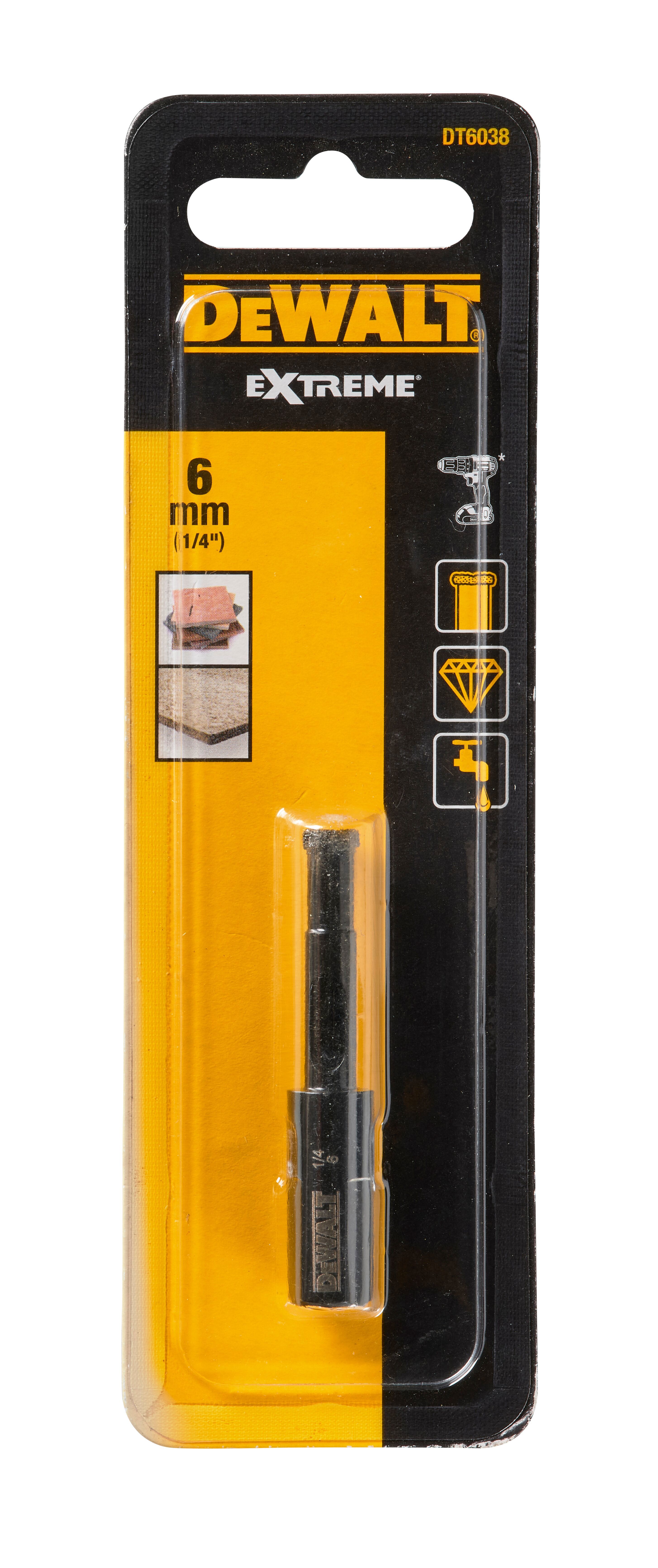 Изображение товара Сверло трубчатое по стеклу DEWALT DT6038-QZ 6 мм алмазное керамическое