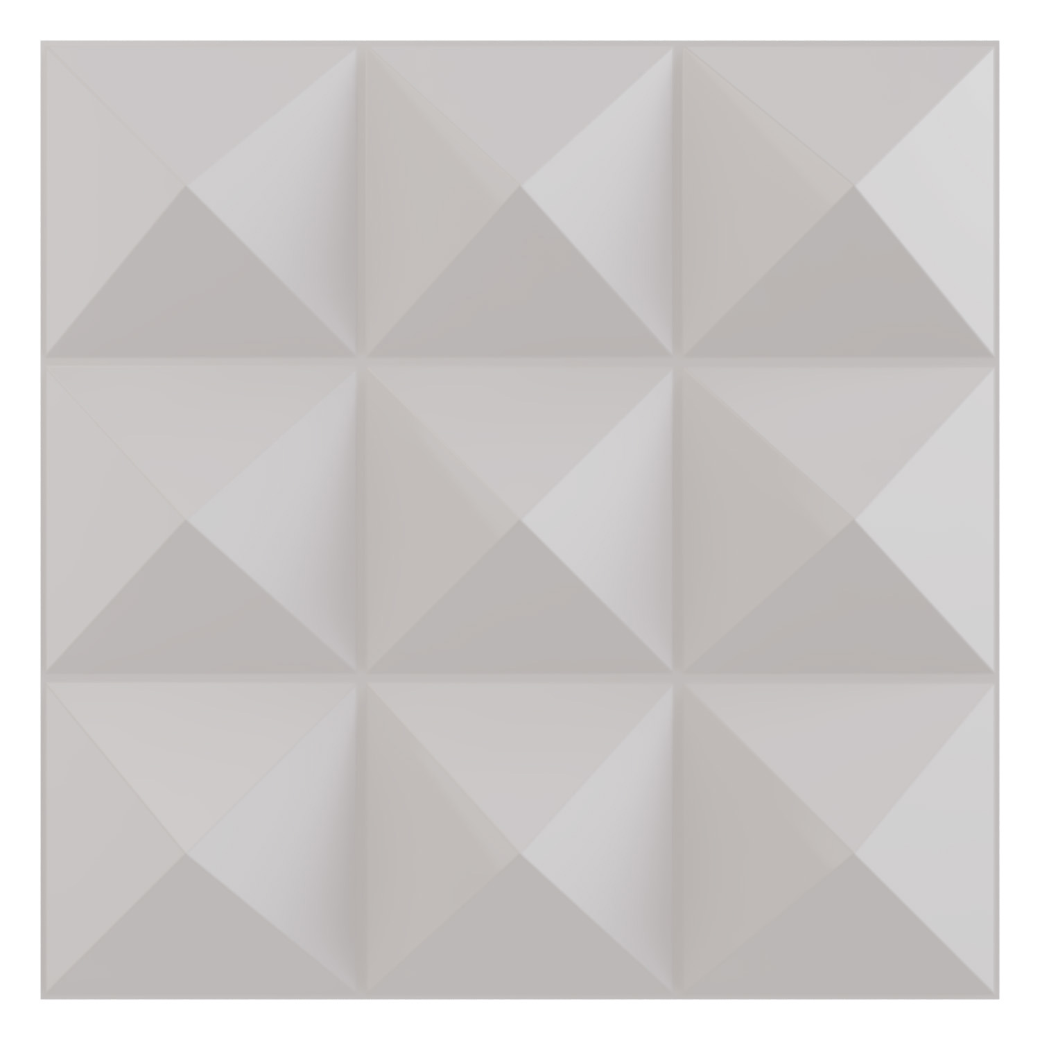 Изображение товара SODIN DECOR Пирамиды 3D панели 500x500 мм белые 3 м²