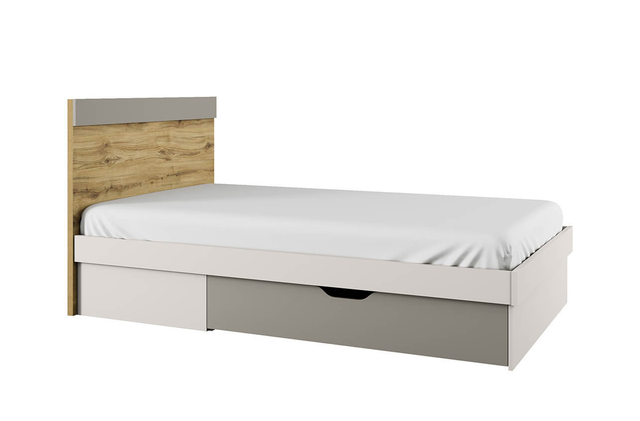 Изображение товара Кровать ANREX Modern 126.2x99.8x205.9 см белый ЛДСП - современная мебель для спальни