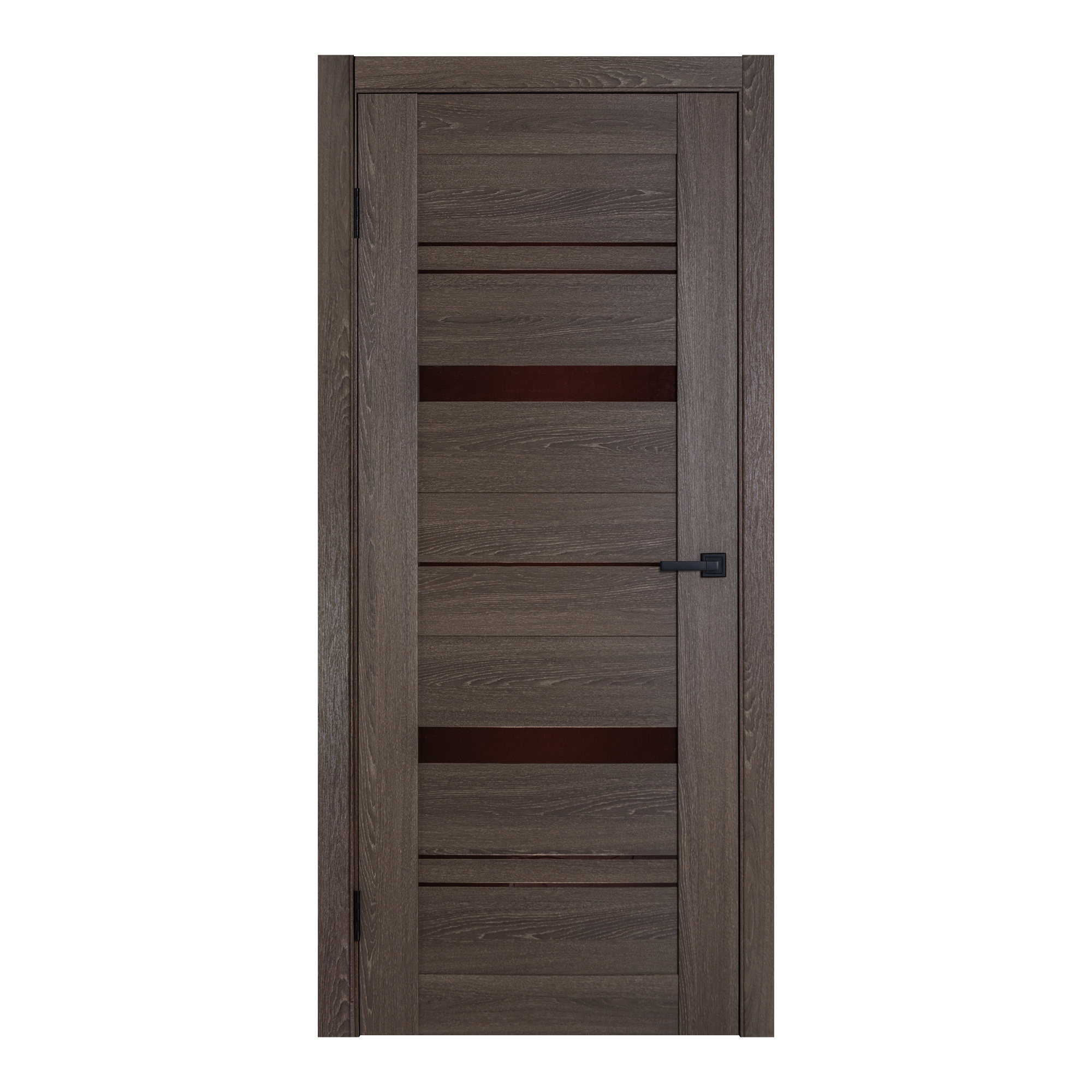 Изображение товара Дверь межкомнатная Бизнес парк Crystal 10 остеклённая 60x200см ПВХ цвет орех мраморный без замка и петель