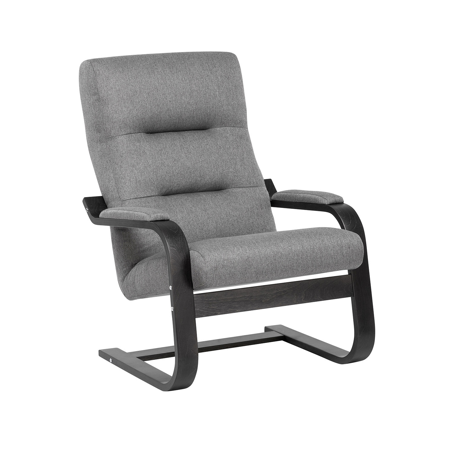 Изображение товара Кресло Leset Оскар 68.5x100x80 см рогожка цвет черный текстура/светло-серый