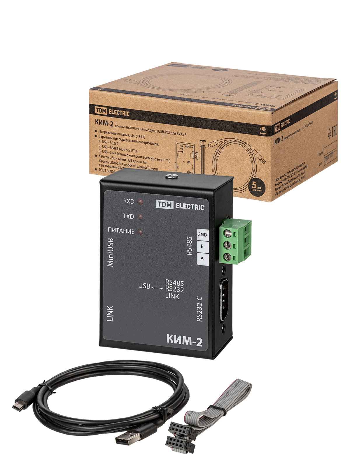 Изображение товара Интернет-модуль коммуникационный Tdm electric КИМ-2 USB-PC для АВР