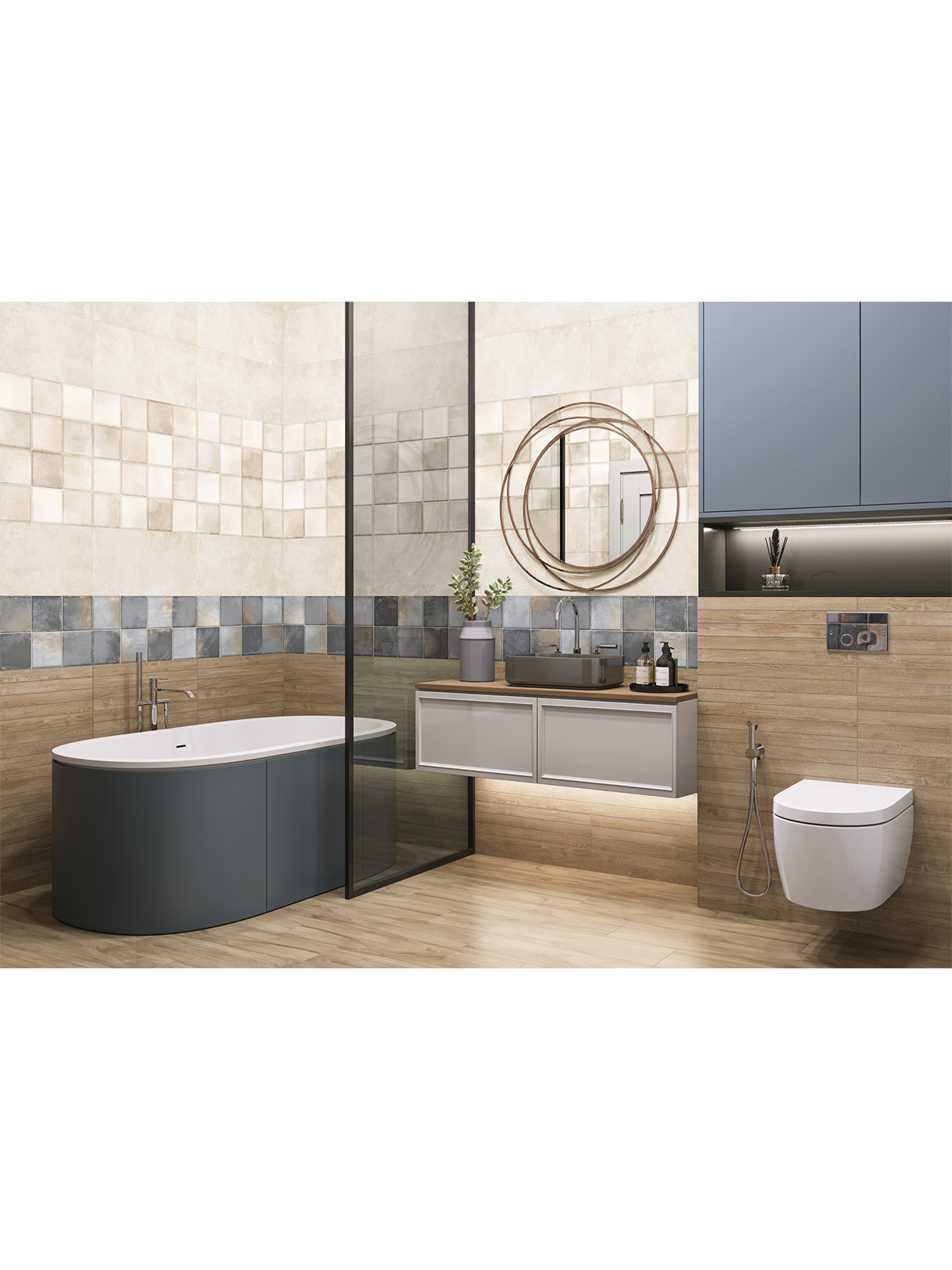 Изображение товара Настенная плитка New trend Superior WT36SPO01 30x60 см бежевый бетон имитация
