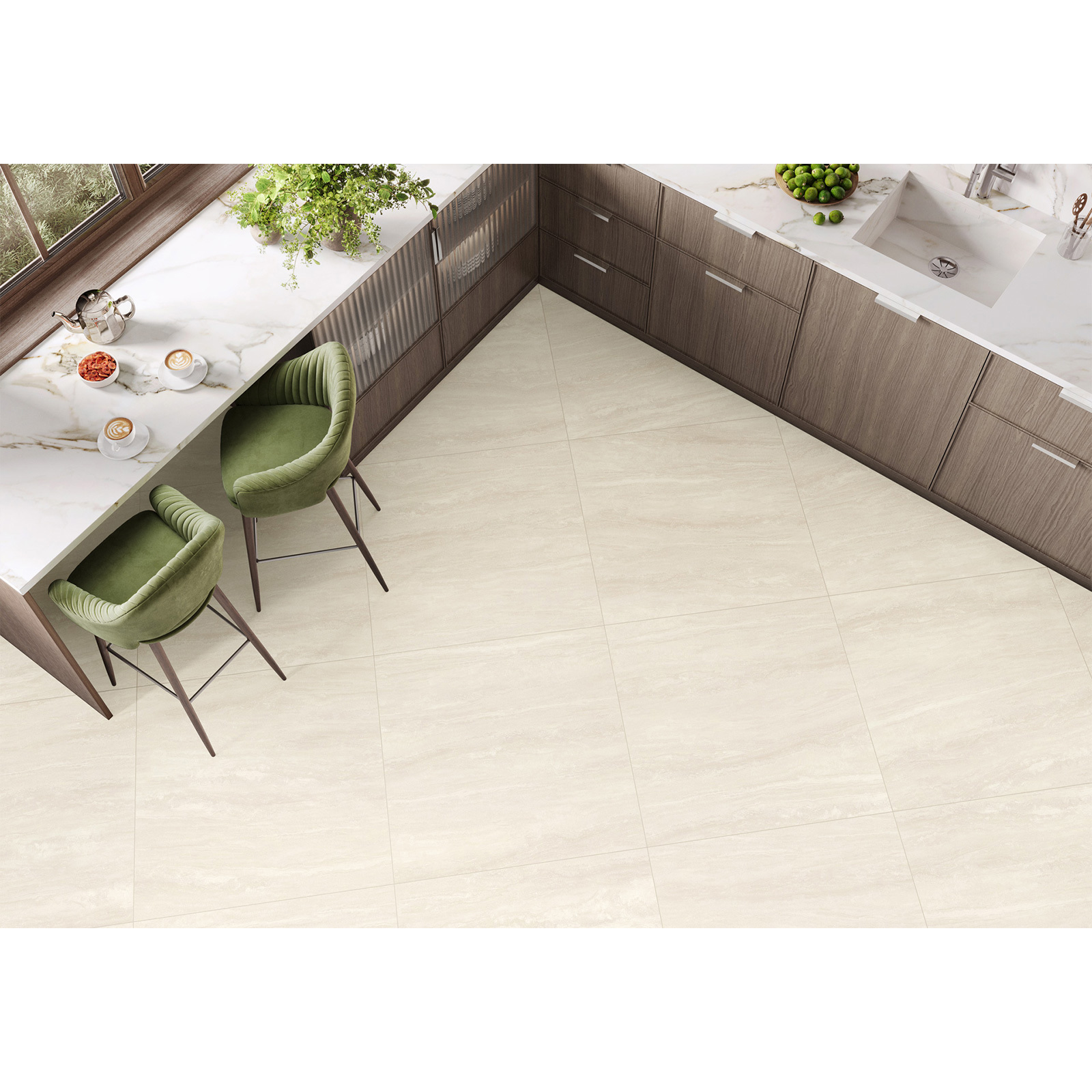 Изображение товара Керамогранит LCM Tivoli Avorio 8080TIV01M глазурованный 80x80 см 1.92 м2 3 шт в уп цвет матовый светло-бежевый