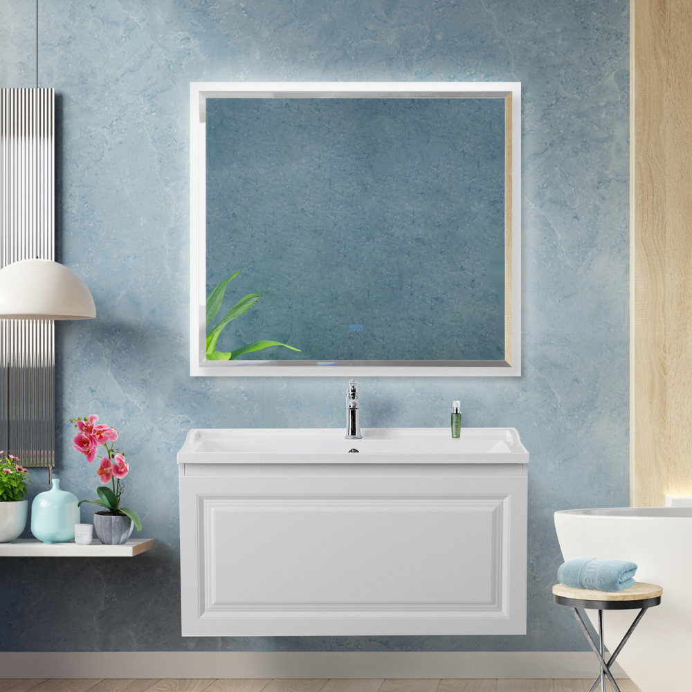 Изображение товара Зеркало для ванной Cezares CZR-SPC-INT-1000-900-LED-TCH-WARM-BL с подсветкой 100x90см