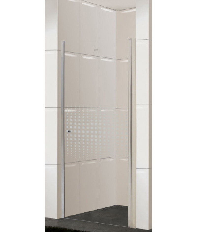 Изображение товара Душевая дверь в нишу Parly DE90, 90x185 см, прозрачное стекло с рисунком профиль хром