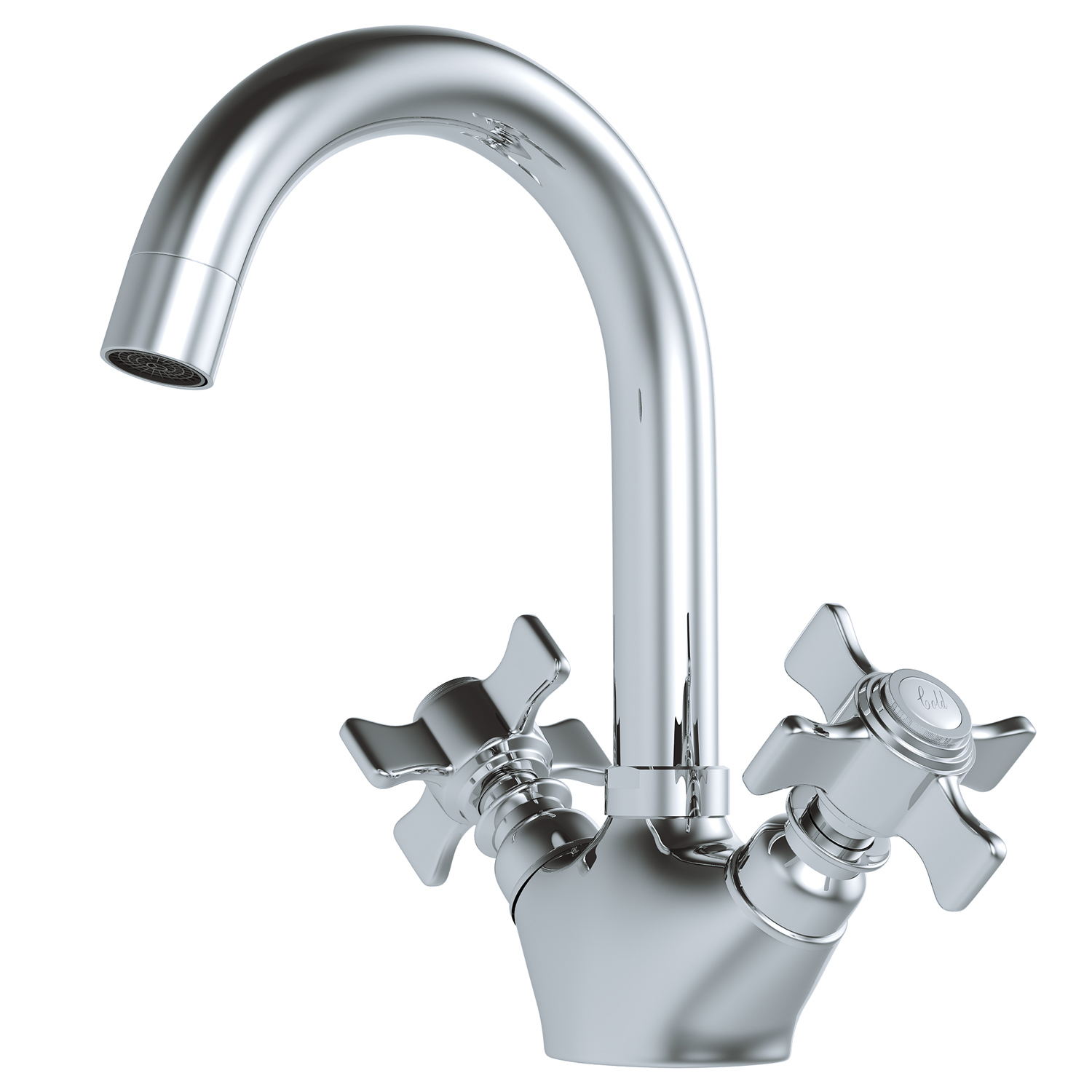 Изображение товара Смеситель для раковины Mixline 550777 двухвентильный цвет хром