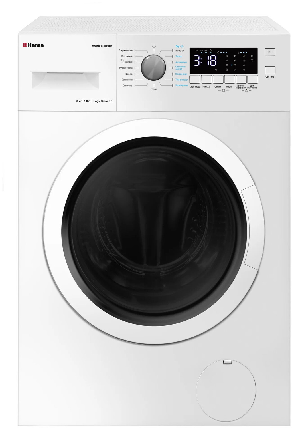 Изображение товара Стиральная машина HANSA WHN8141BSD2 8 кг фронтальная белая