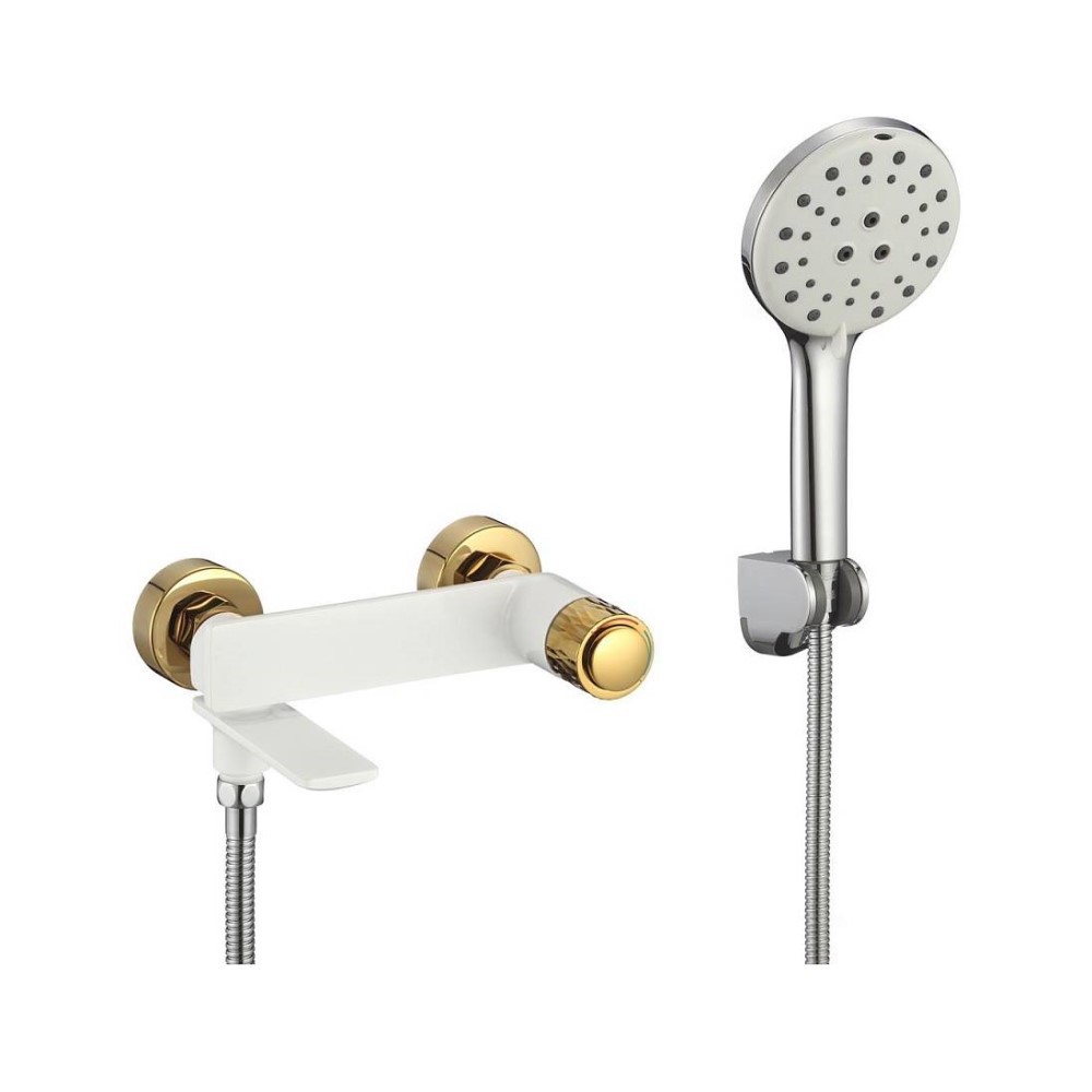 Изображение товара Смеситель SAVOL S-601831WB для ванны, белый золото, 150 мм, 2 режима