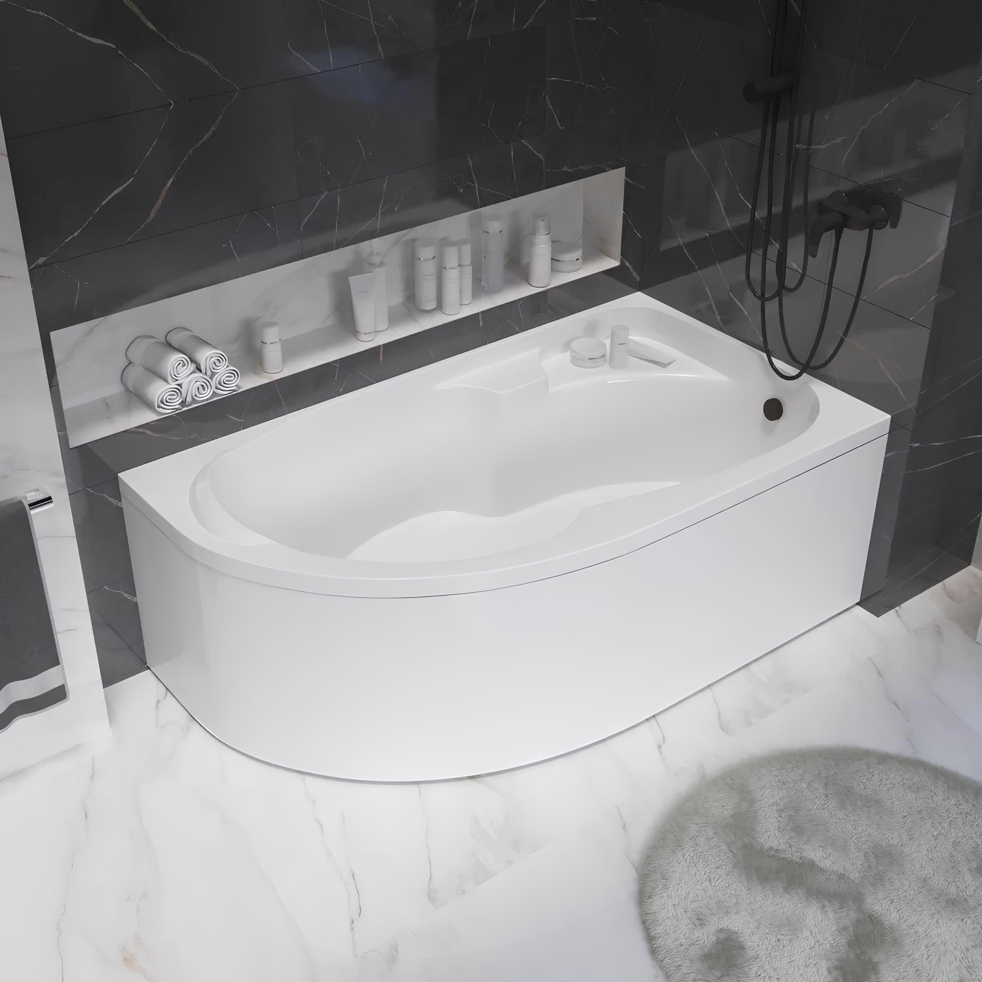 Изображение товара Ванна акриловая 1Marka DIANA 160x100 асимметричная белая правая