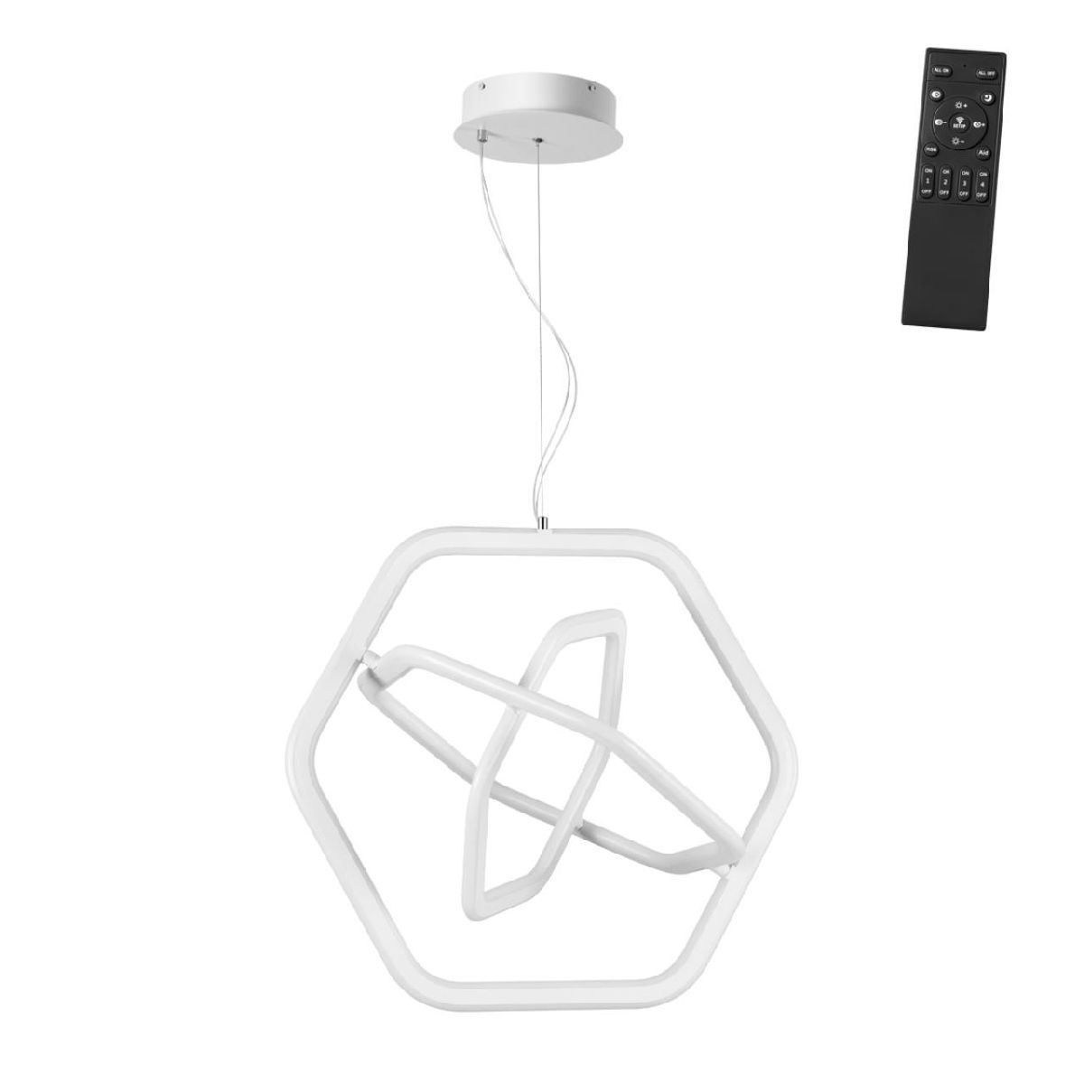 Изображение товара Подвесной светодиодный светильник Novotech Ondo 359174 с пультом белый