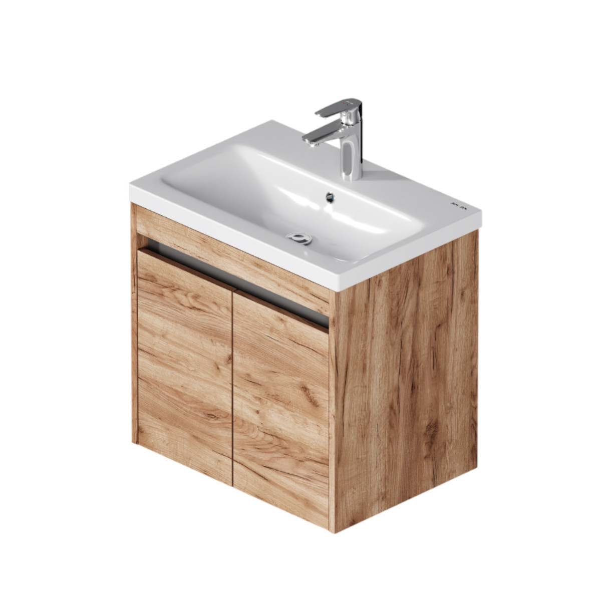 Изображение товара Тумба под раковину AM.PM Pulse 60см с раковиной, подвесная, коричневая