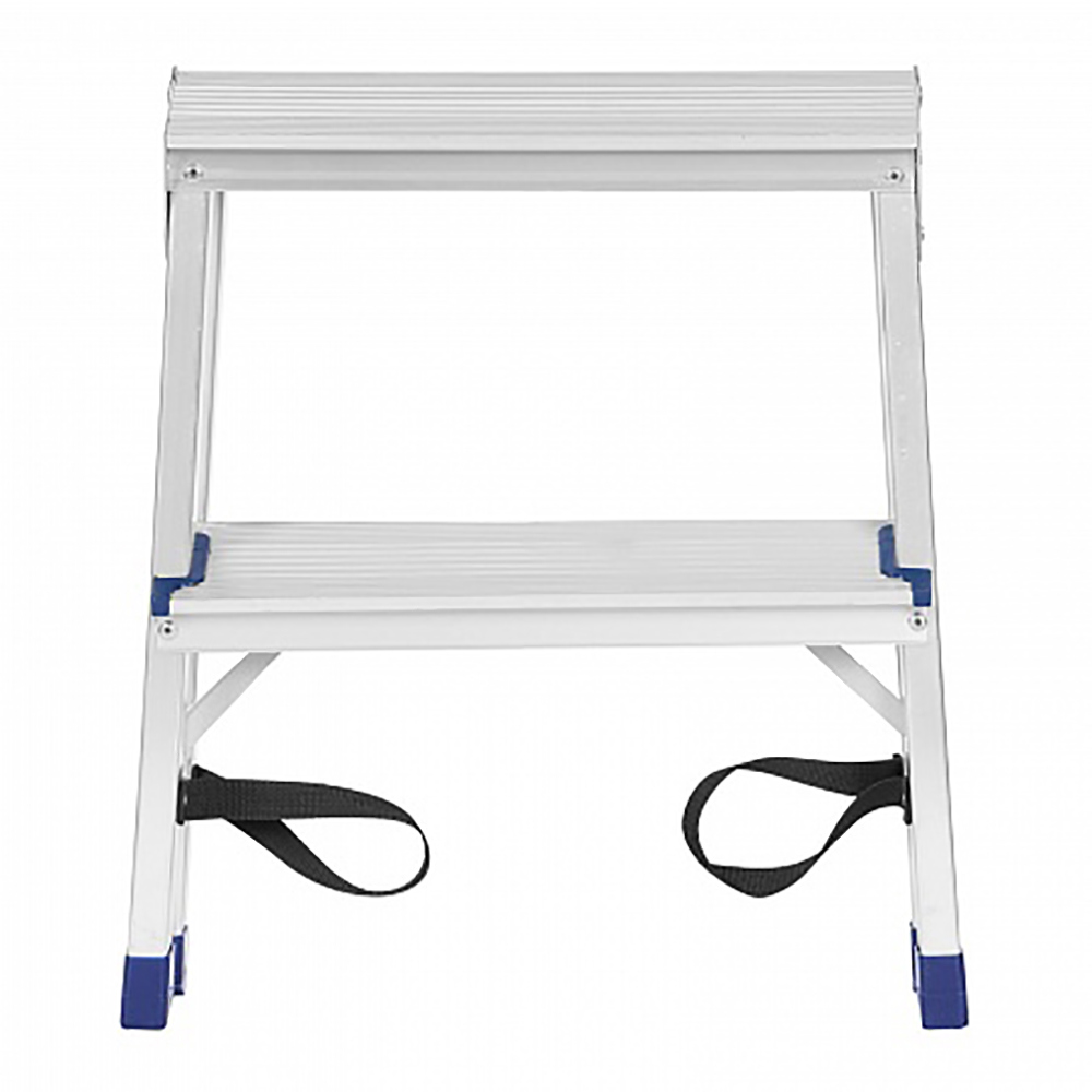 Изображение товара Алюминиевая двухсторонняя стремянка Ремоколор 63-0-022 2 ступени 150 кг