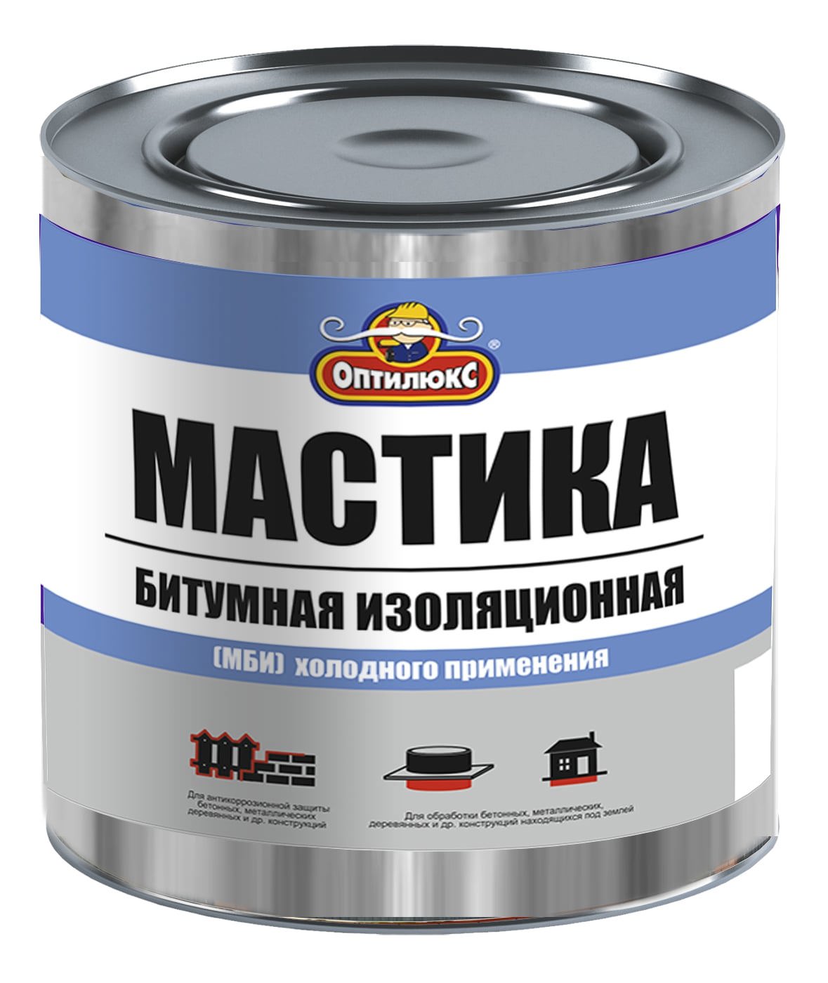 Изображение товара Мастика Optilux битумно-изоляционная 1.8кг