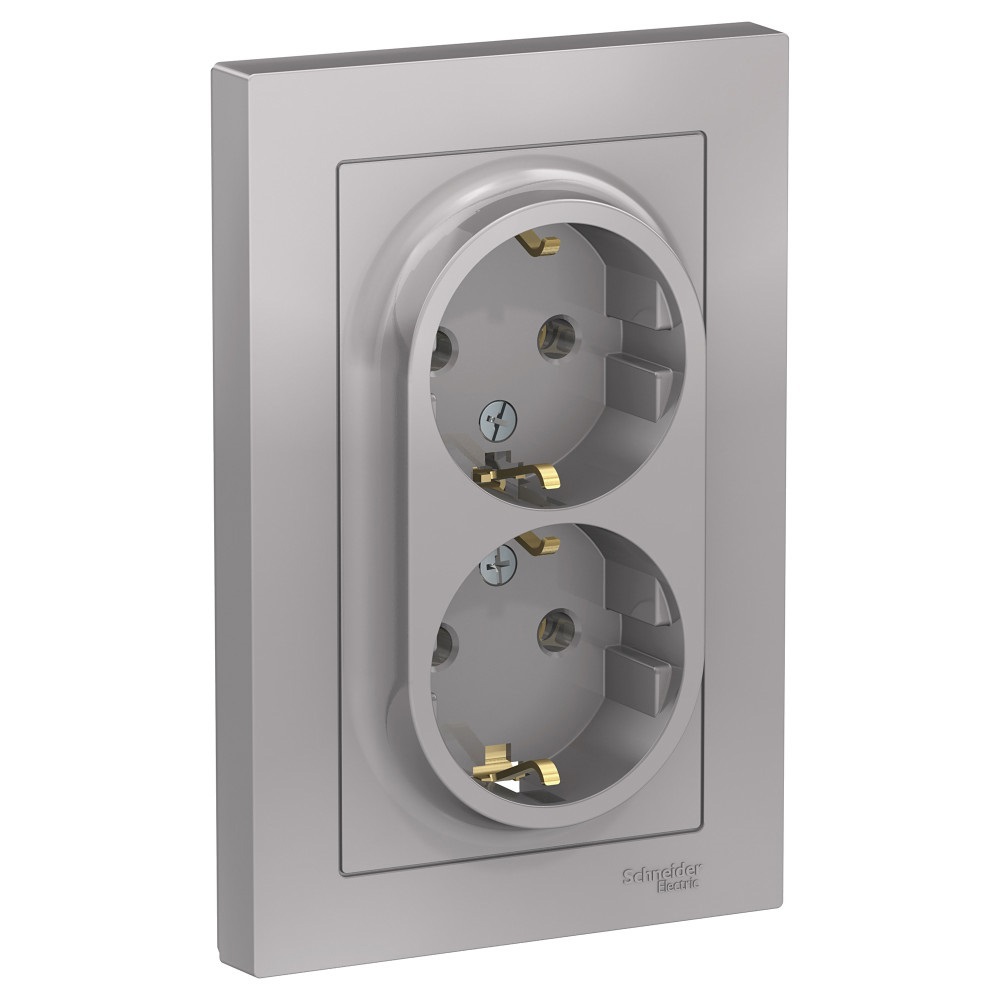 Изображение товара Силовая розетка встраиваемая Systeme electric AtlasDesign ATN000324 с заземлением цвет алюминий Изображение товара Силовая розетка встраиваемая Systeme electric AtlasDesign ATN000324 с заземлением цвет алюминий