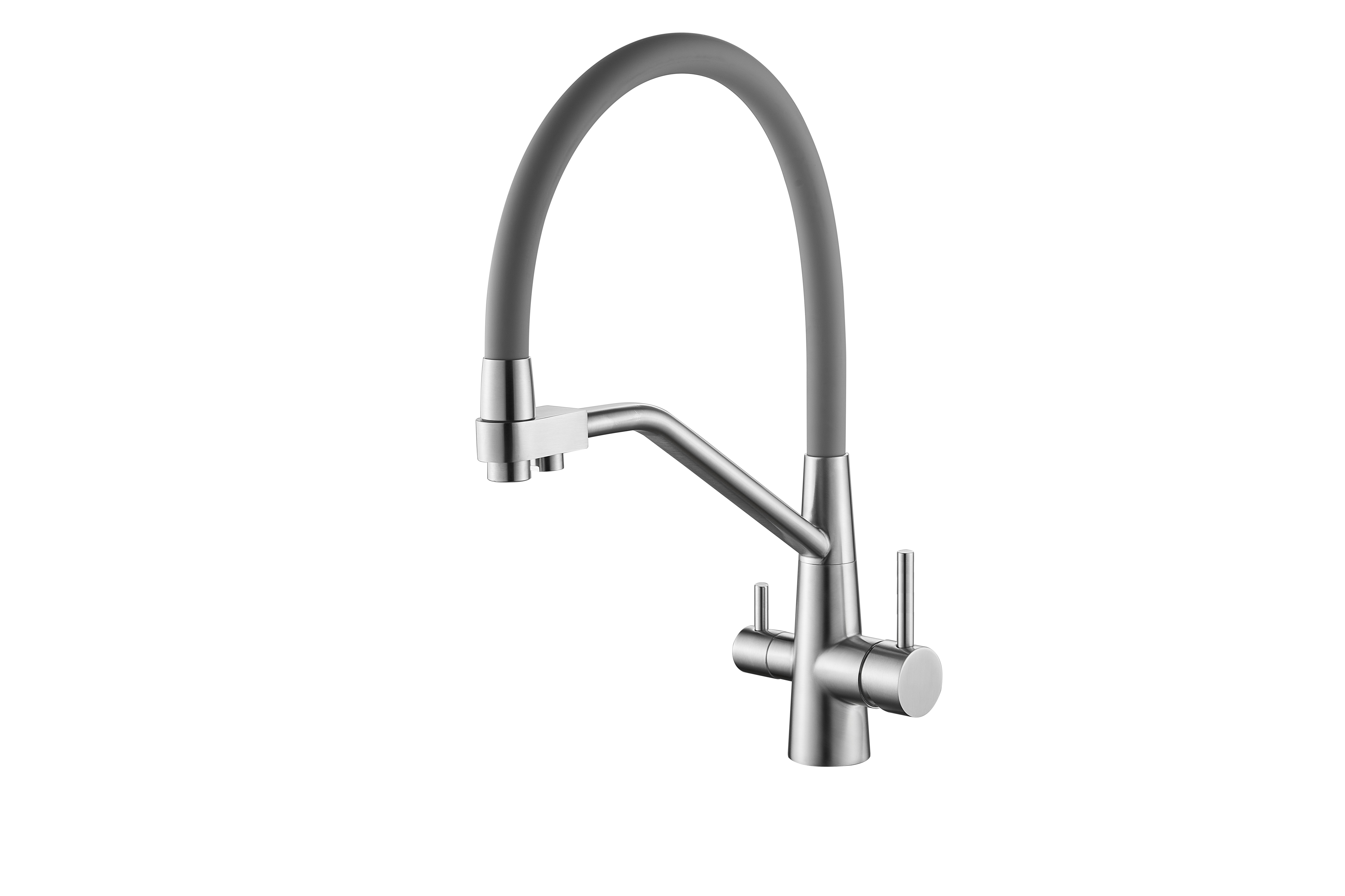 Изображение товара Смеситель для кухни S71 Splenka 19 10 см серый сатин нержавеющая сталь