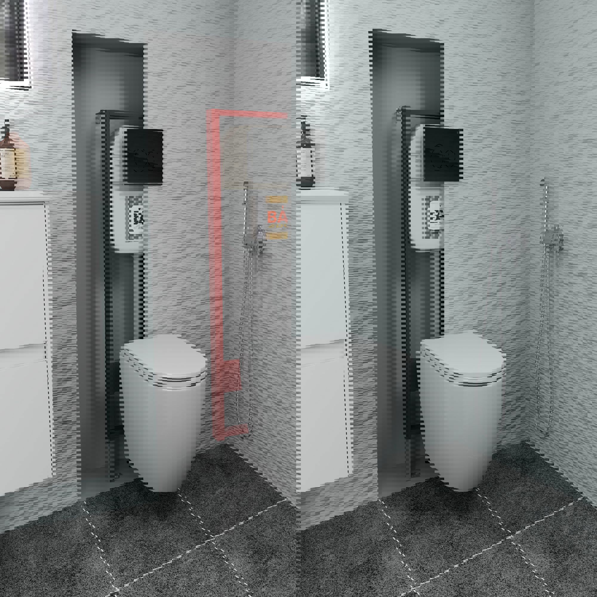 Изображение товара Комплект BAUEDGE 6 в 1: инсталляция, унитаз Dream 53, сиденье дюропласт