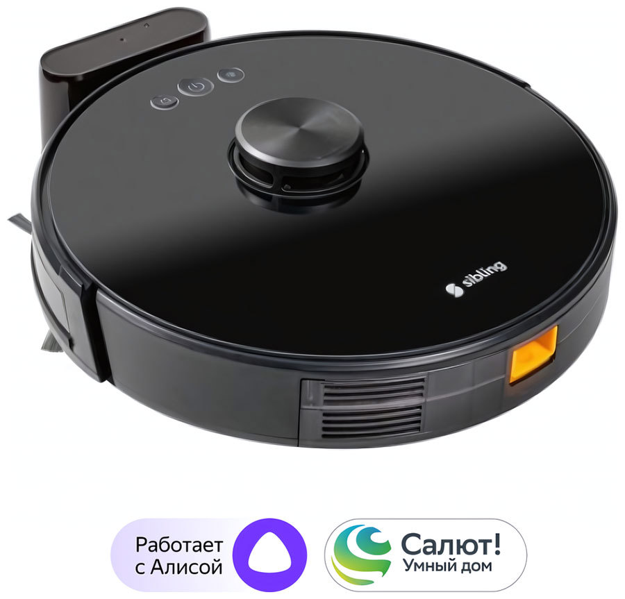 Изображение товара Робот-пылесос с влажной уборкой Sibling 686821 30 Вт 0.6 л цвет черный
