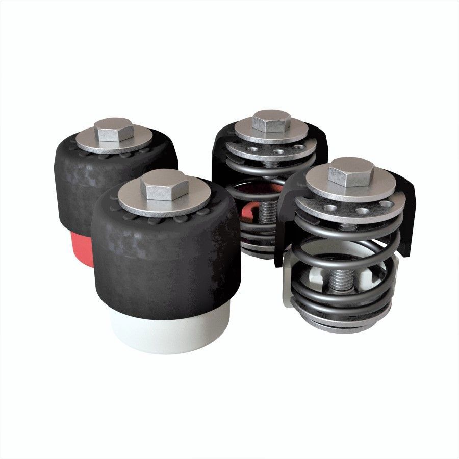 Изображение товара Опора антивибрационная Rexfaber RF-PMM120 65-120 кг цвет белый/красный 4 шт.