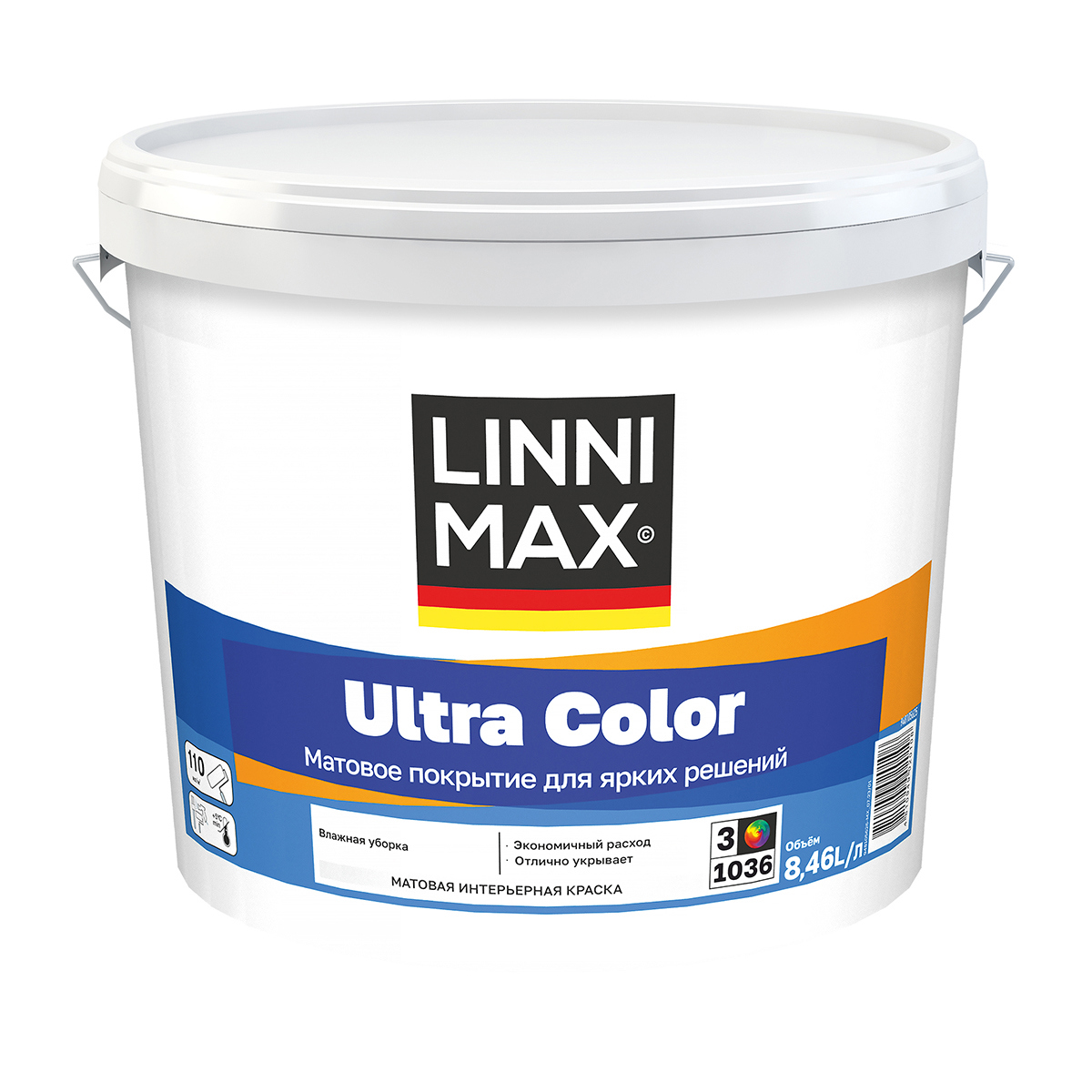 Изображение товара Краска интерьерная Linnimax Ultra color база С бесцветная 8.46 л