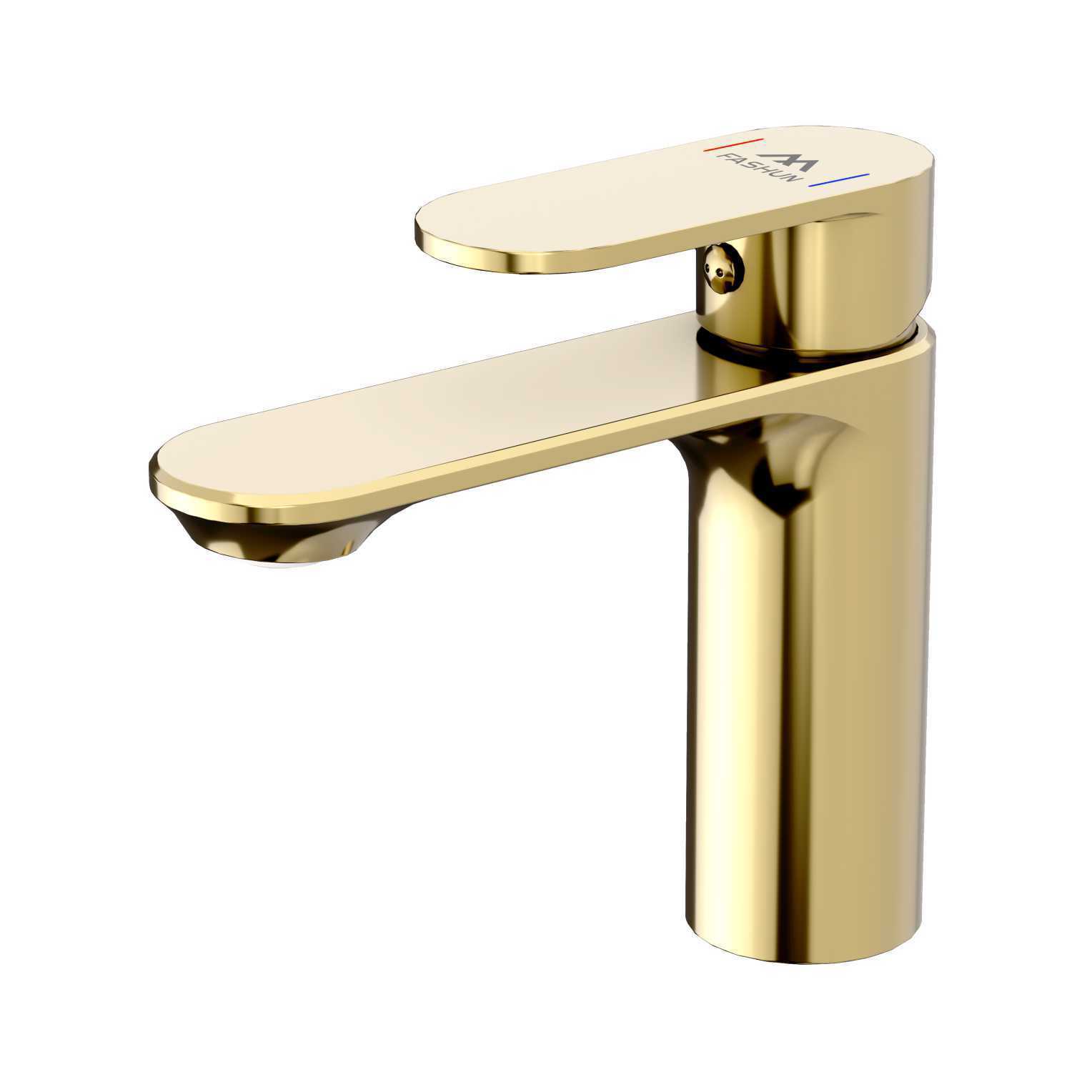 Изображение товара Смеситель Fashun A1085-35 однорычажный золотое покрытие