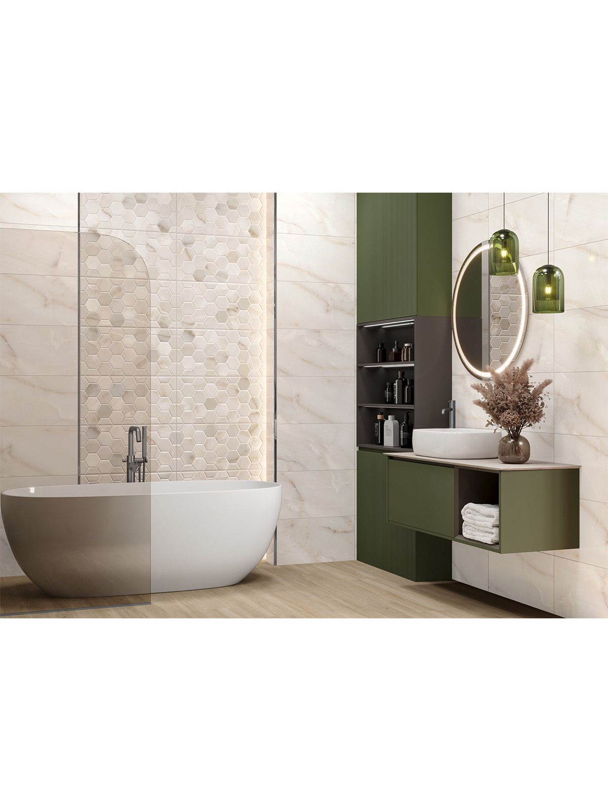 Изображение товара Настенная плитка New trend Milenial WT36MNE18 30x60 см бежевый глянец камень